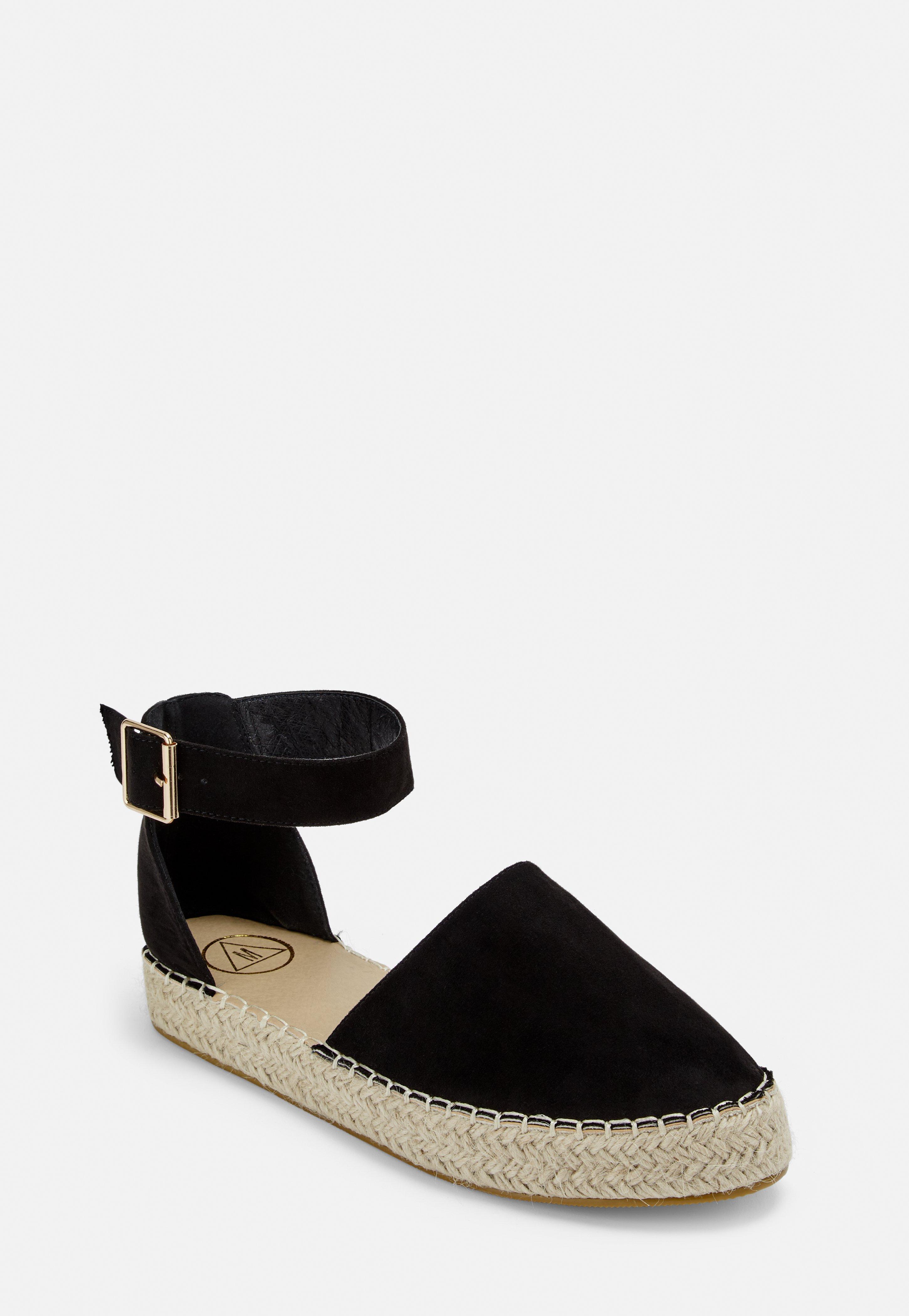 Missguided Black Closed Toe Espadrilles 