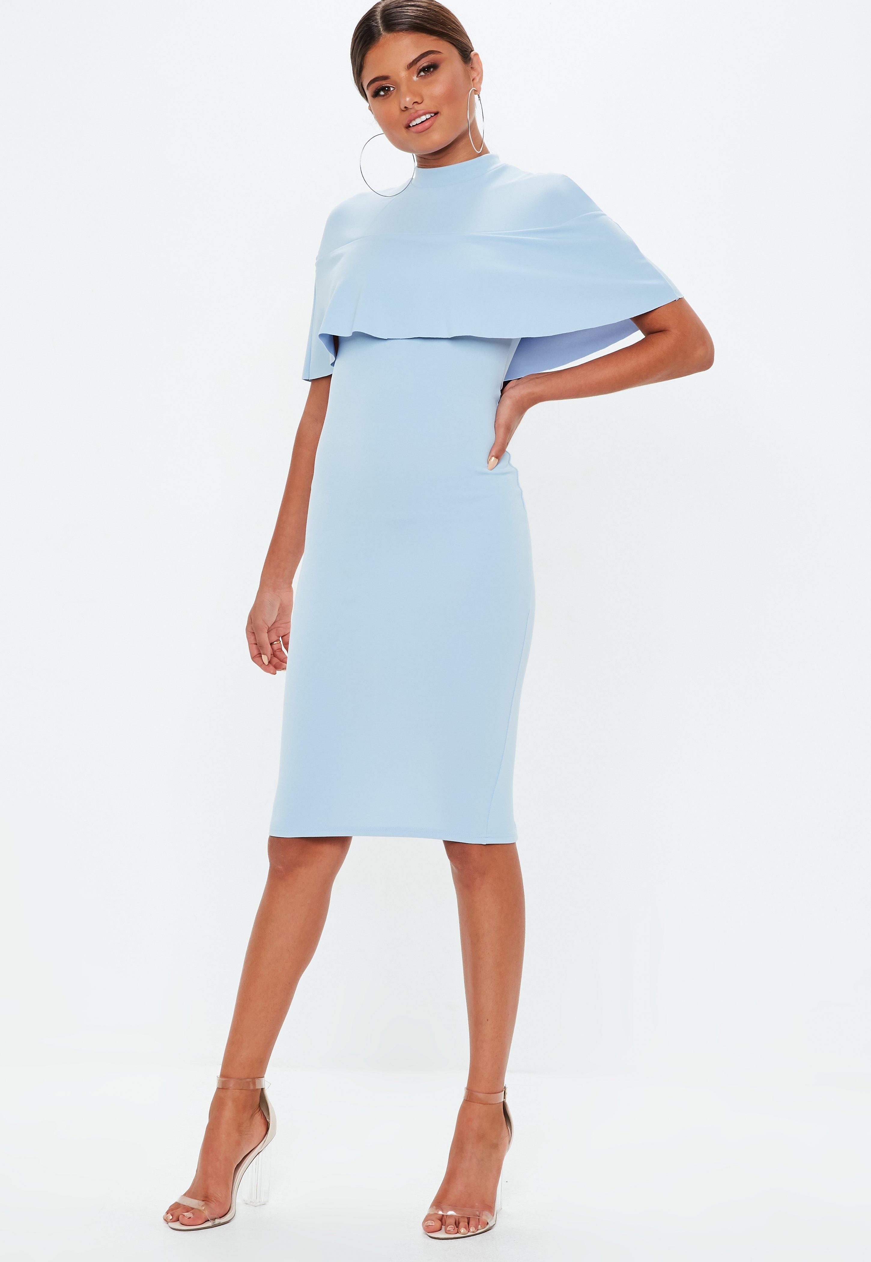 powder blue sheath dress