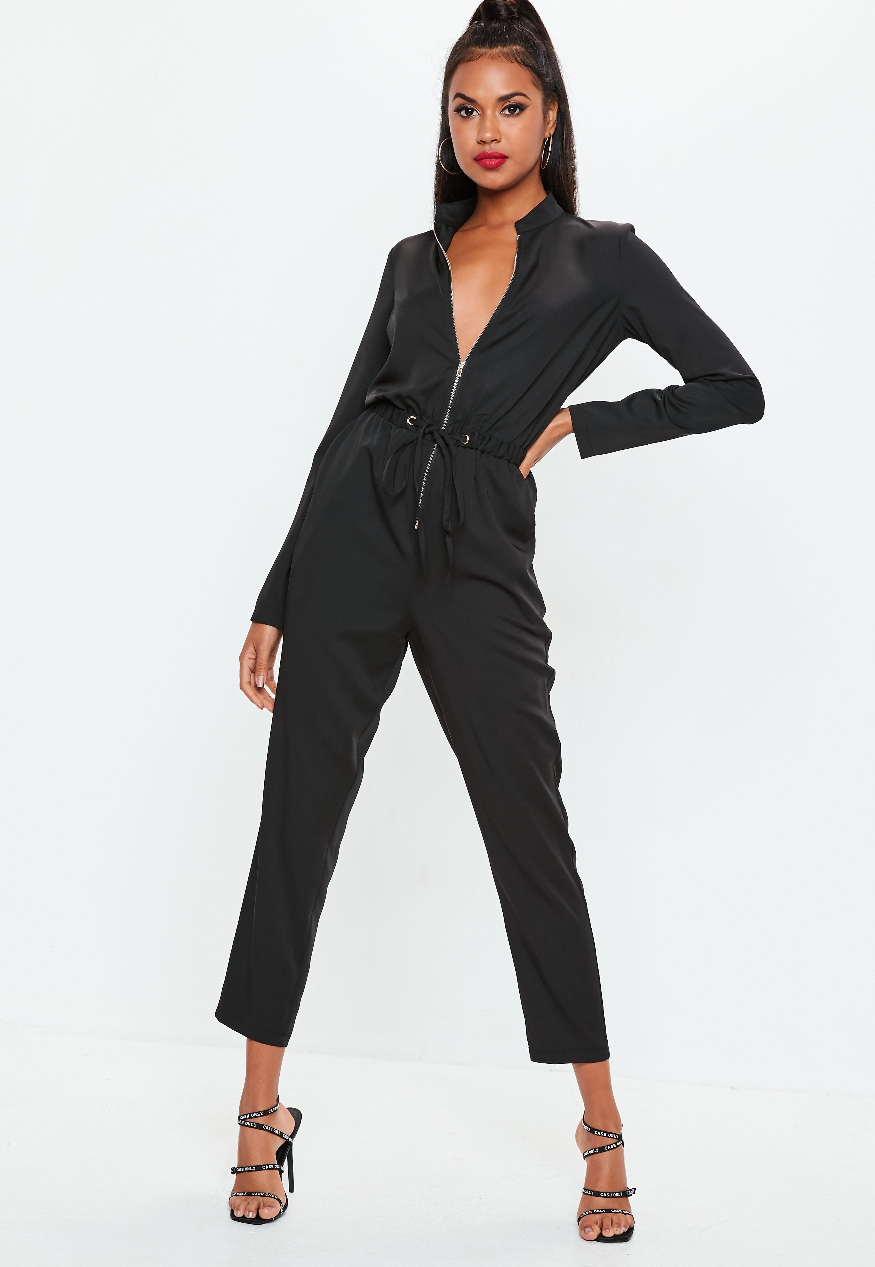 zip up utility jumpsuit
