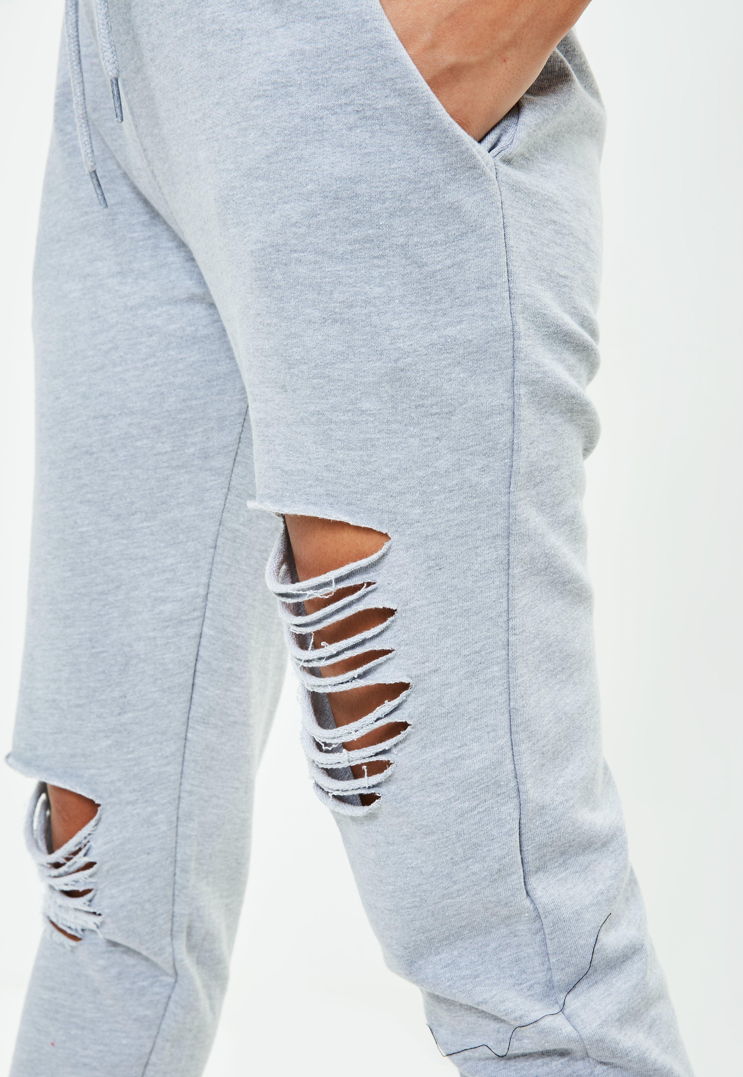 grey tie waist joggers