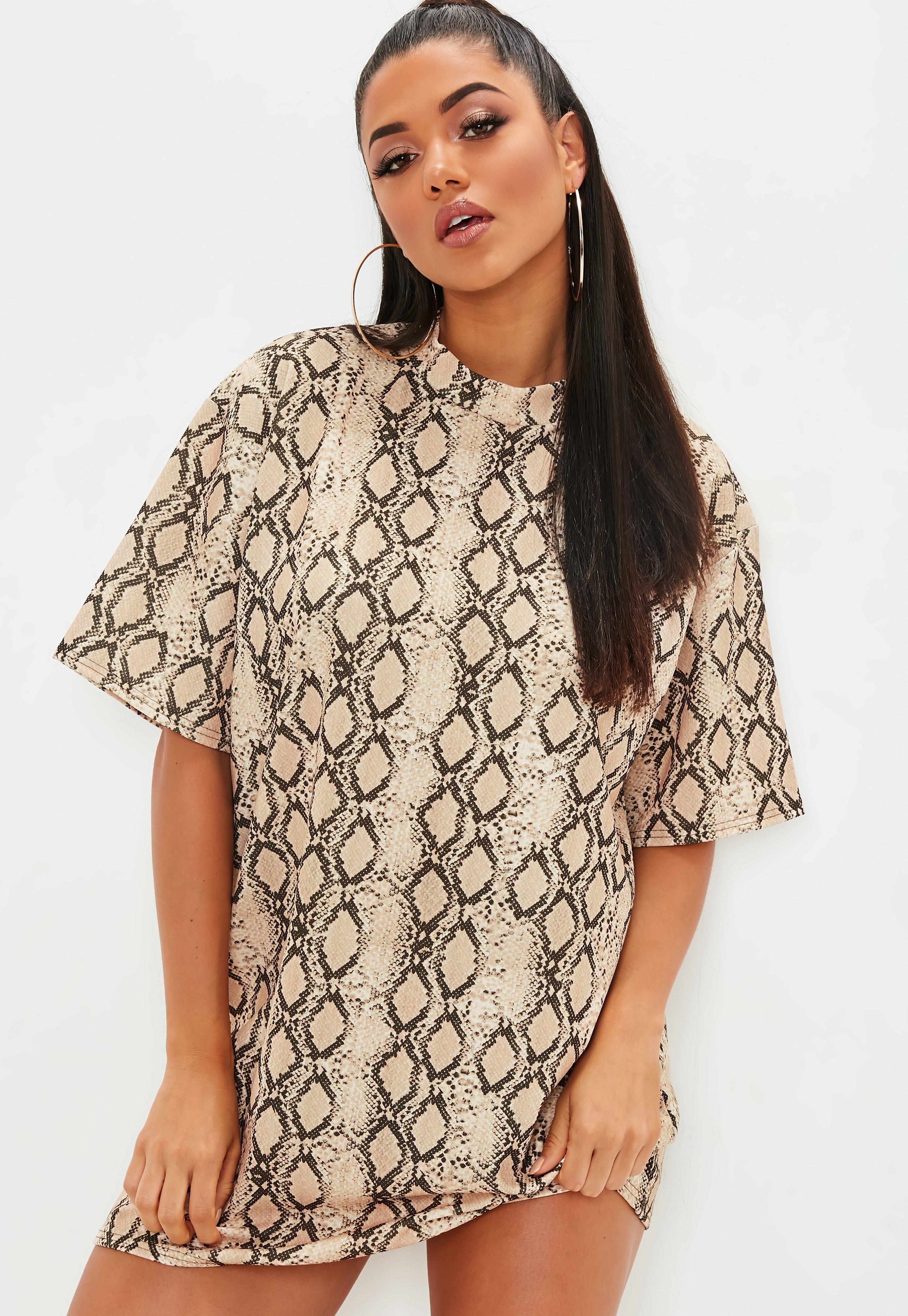 snakeskin t shirt dress