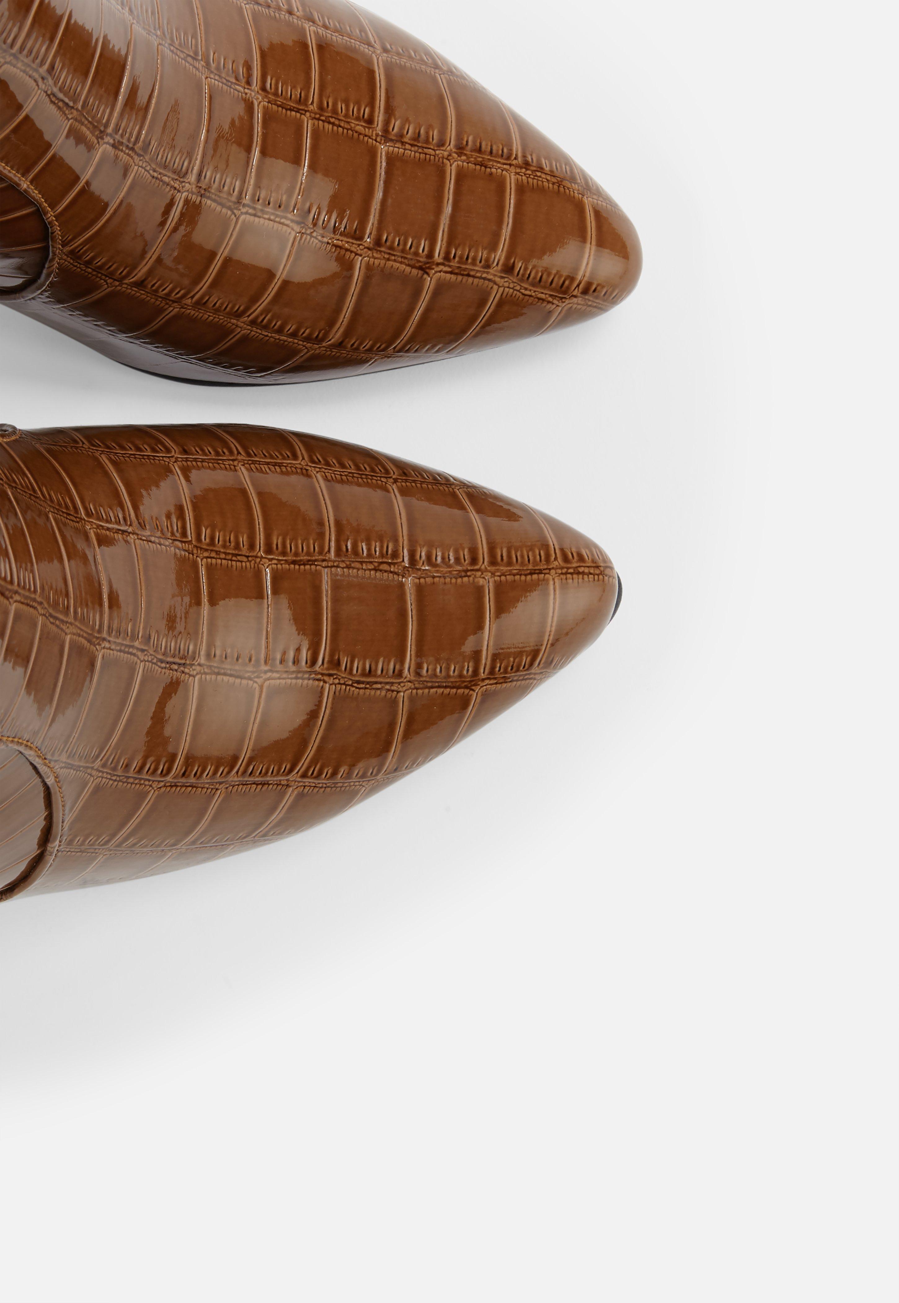 tan croc boots