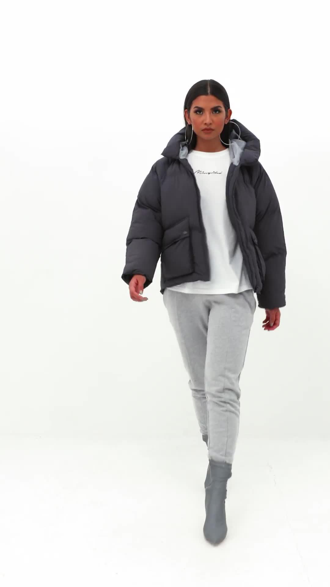 Missguided Synthetic Grey Hooded Ultimate Puffer Jacket in Grey - Lyst