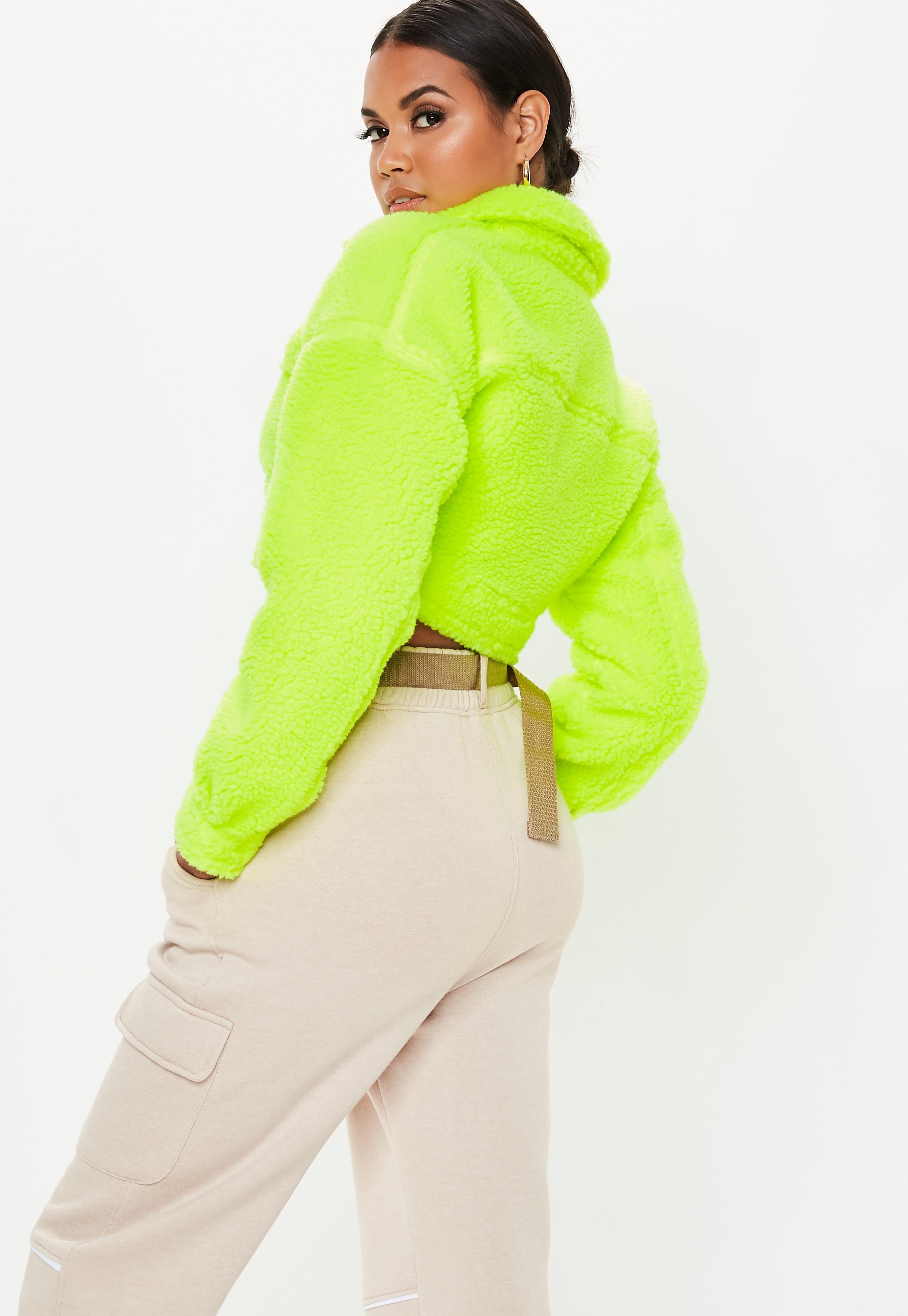 neon yellow cropped jacket