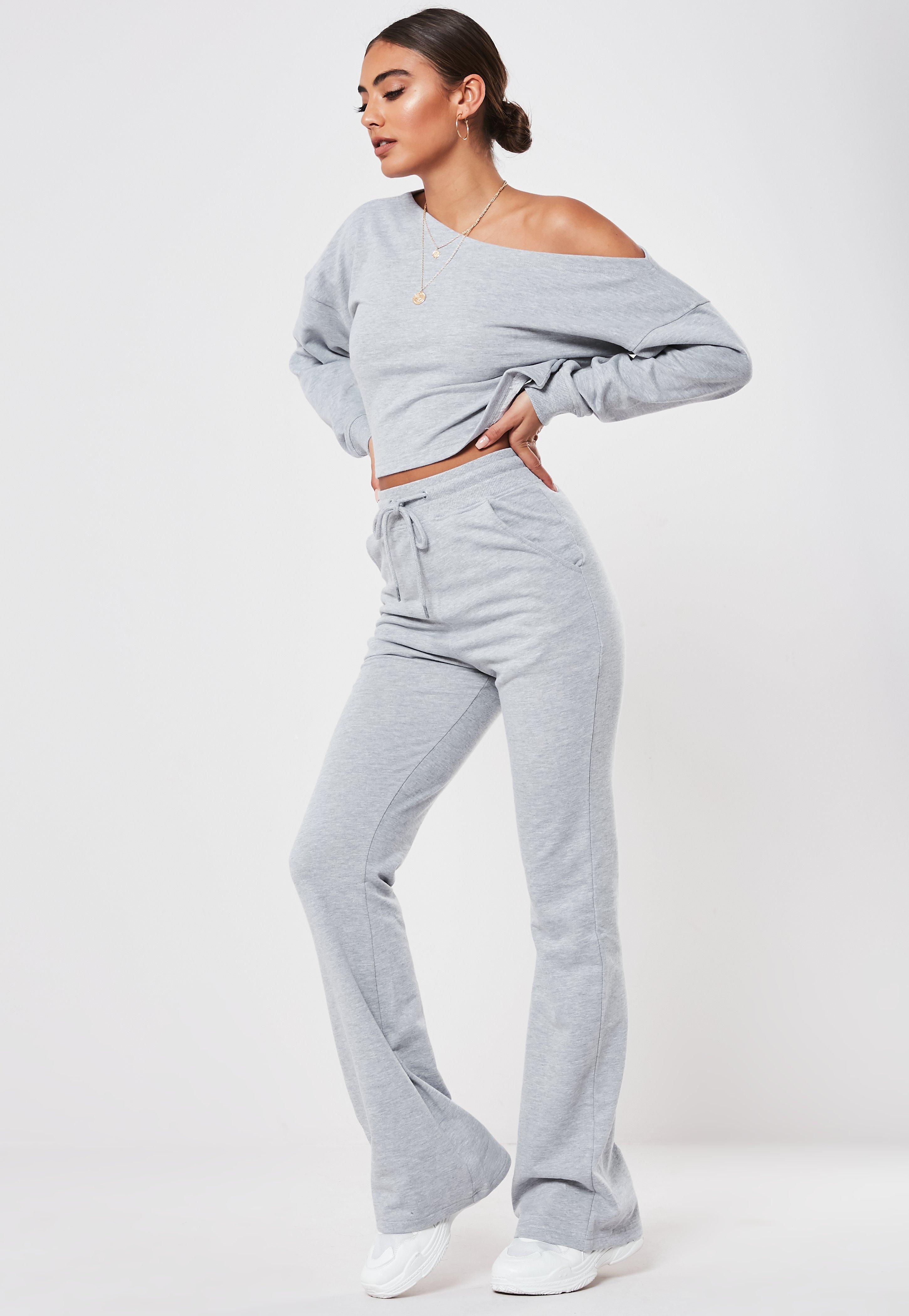 flared grey joggers