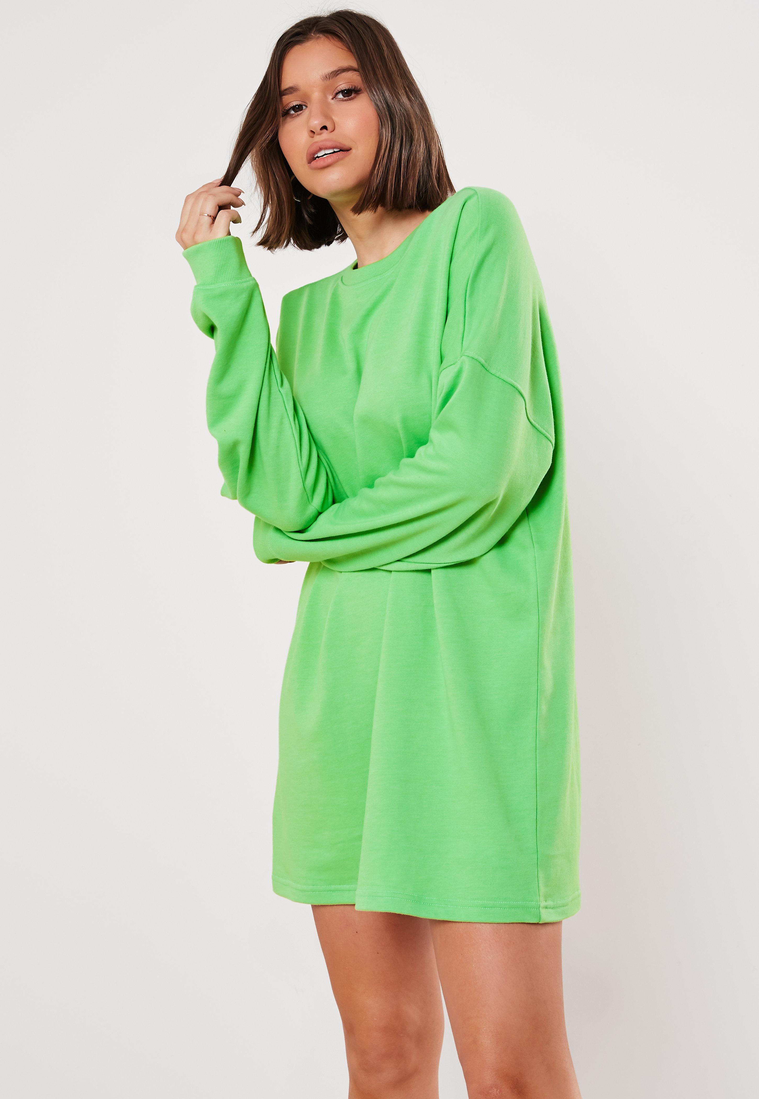 oversized green sweater dress