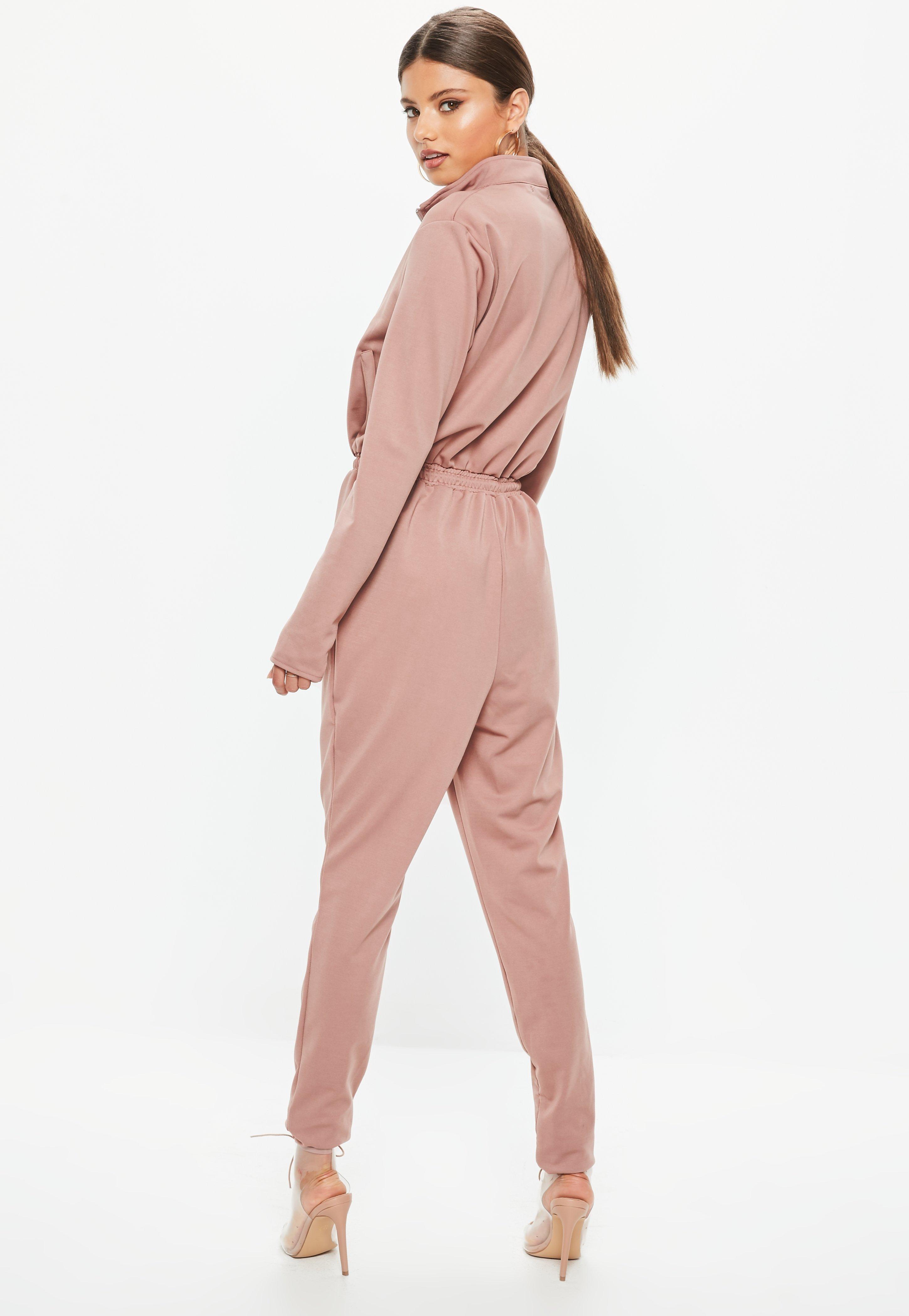 missguided pink jumpsuit
