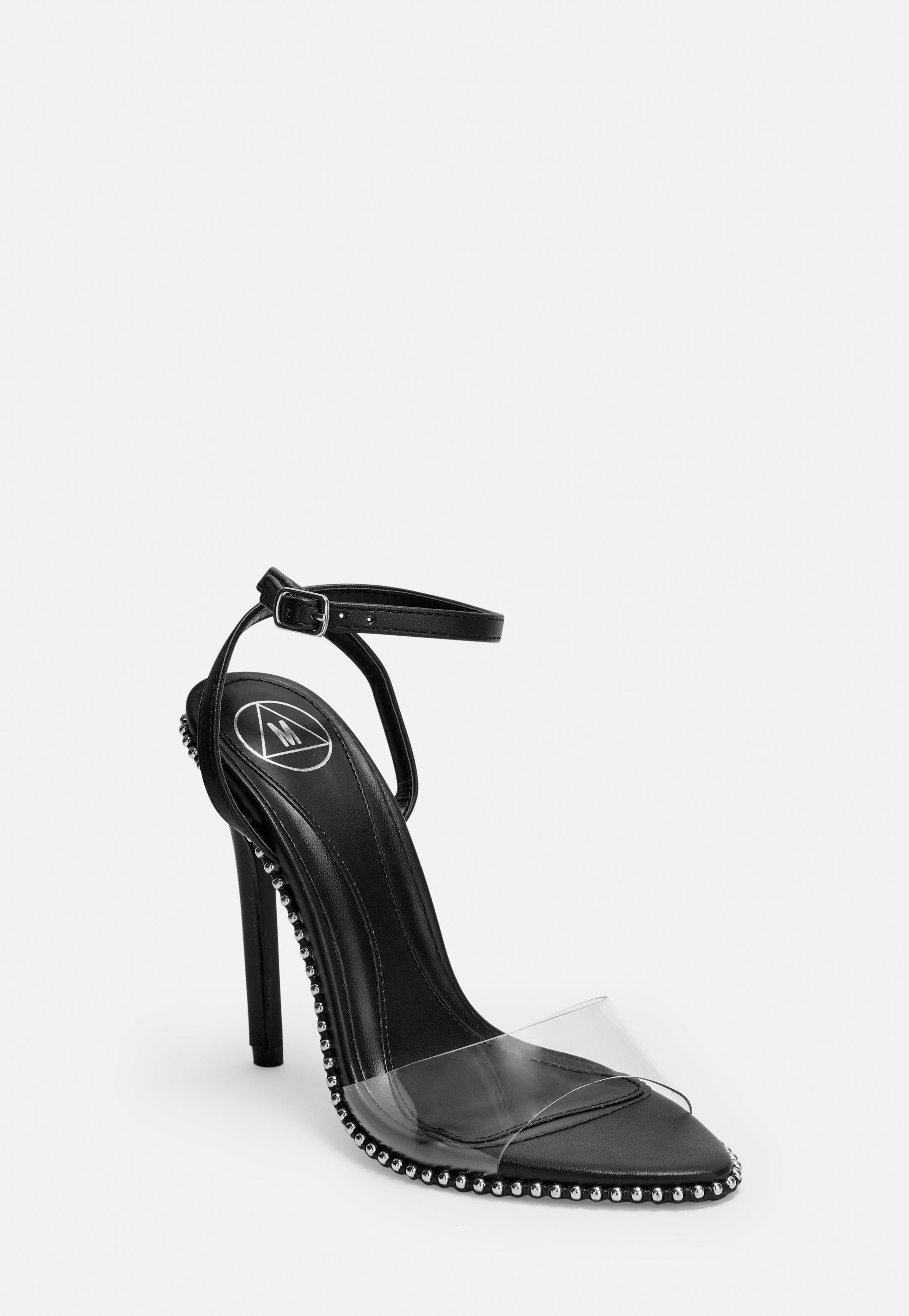 clear barely there heels