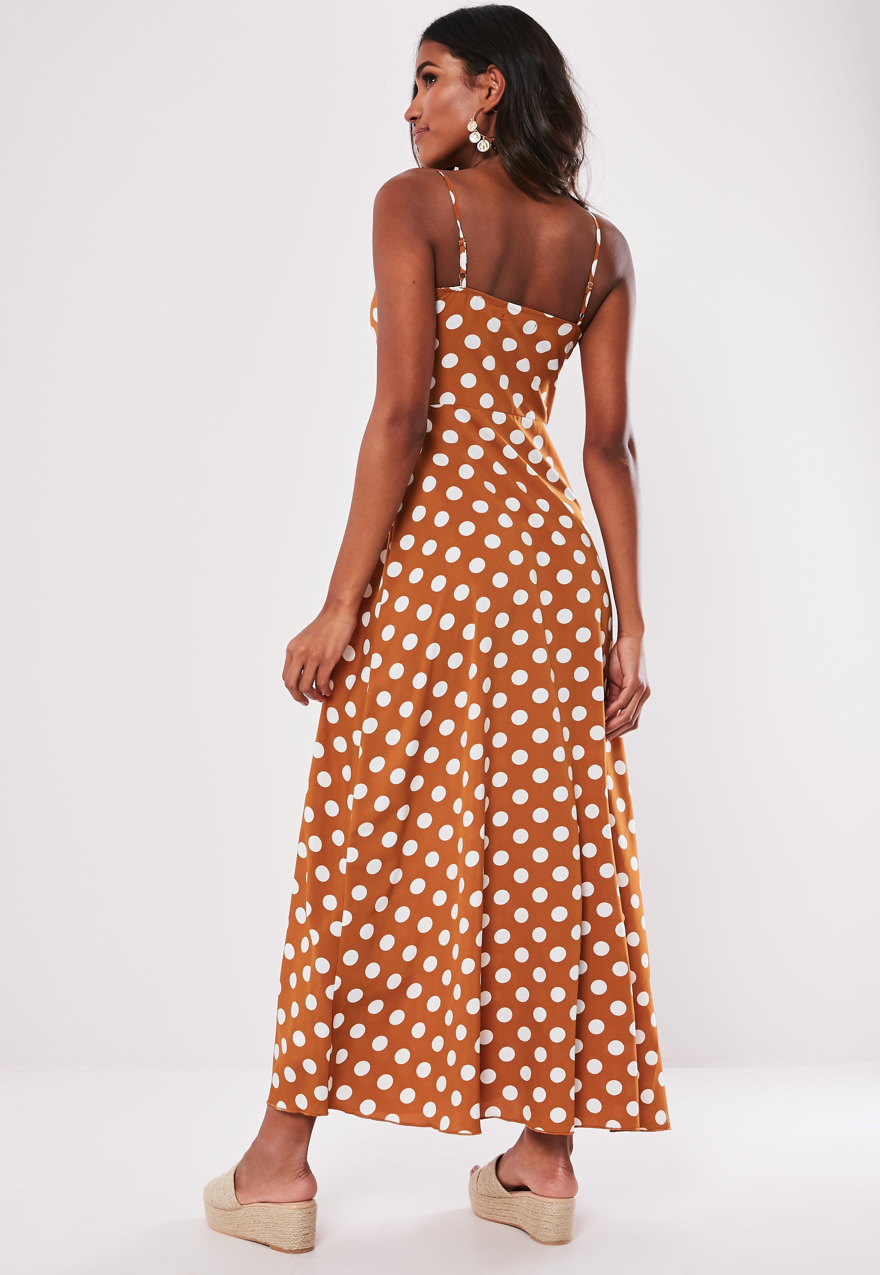 polka dot rust dress