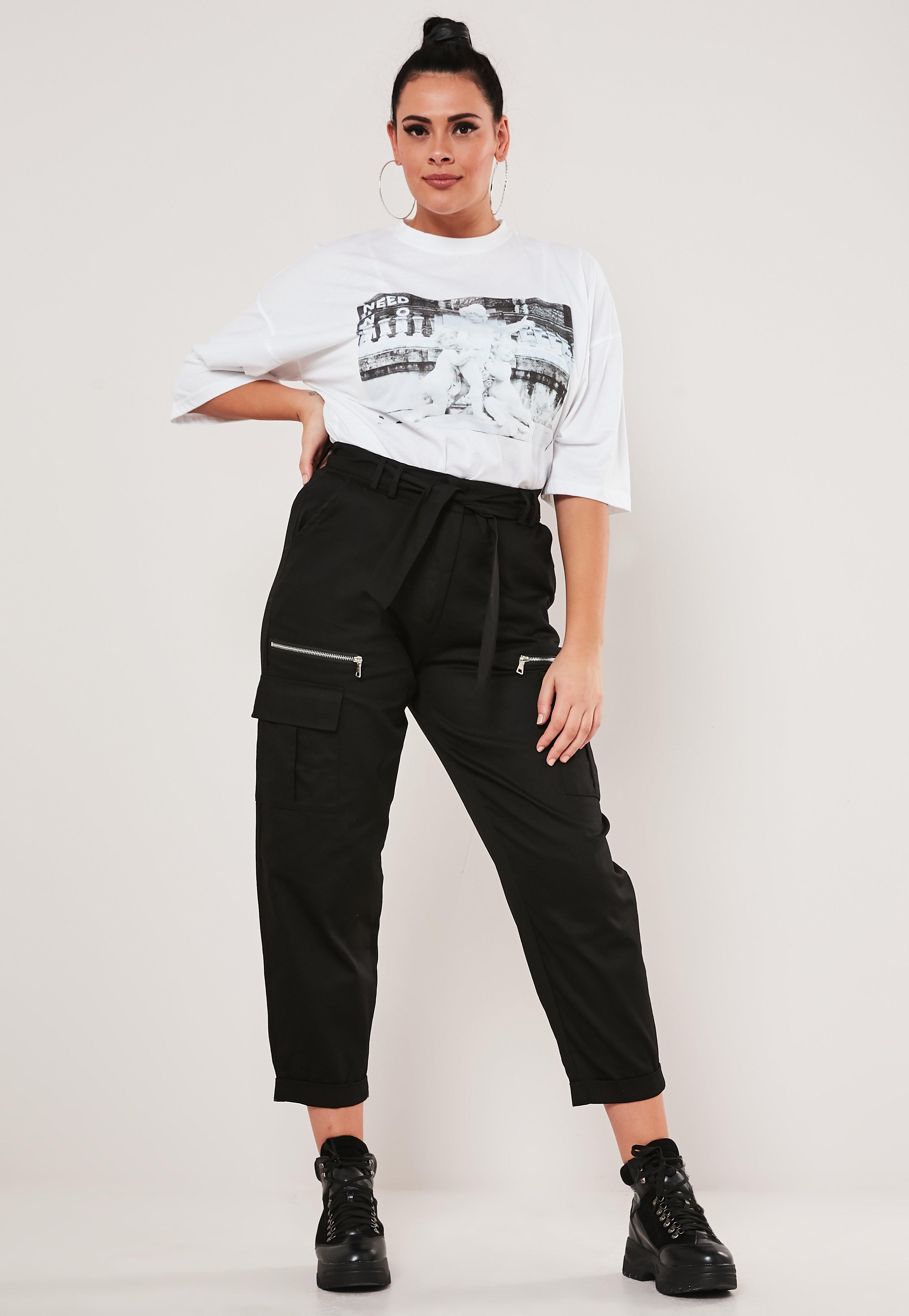 paper bag trousers plus size