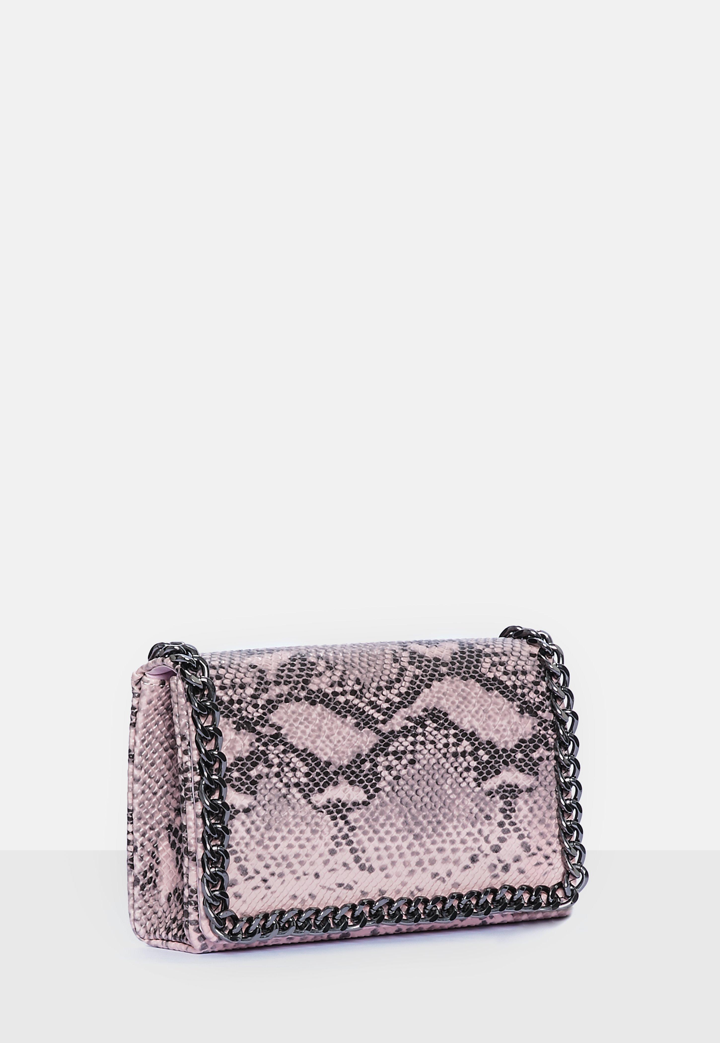 pink snake print bag