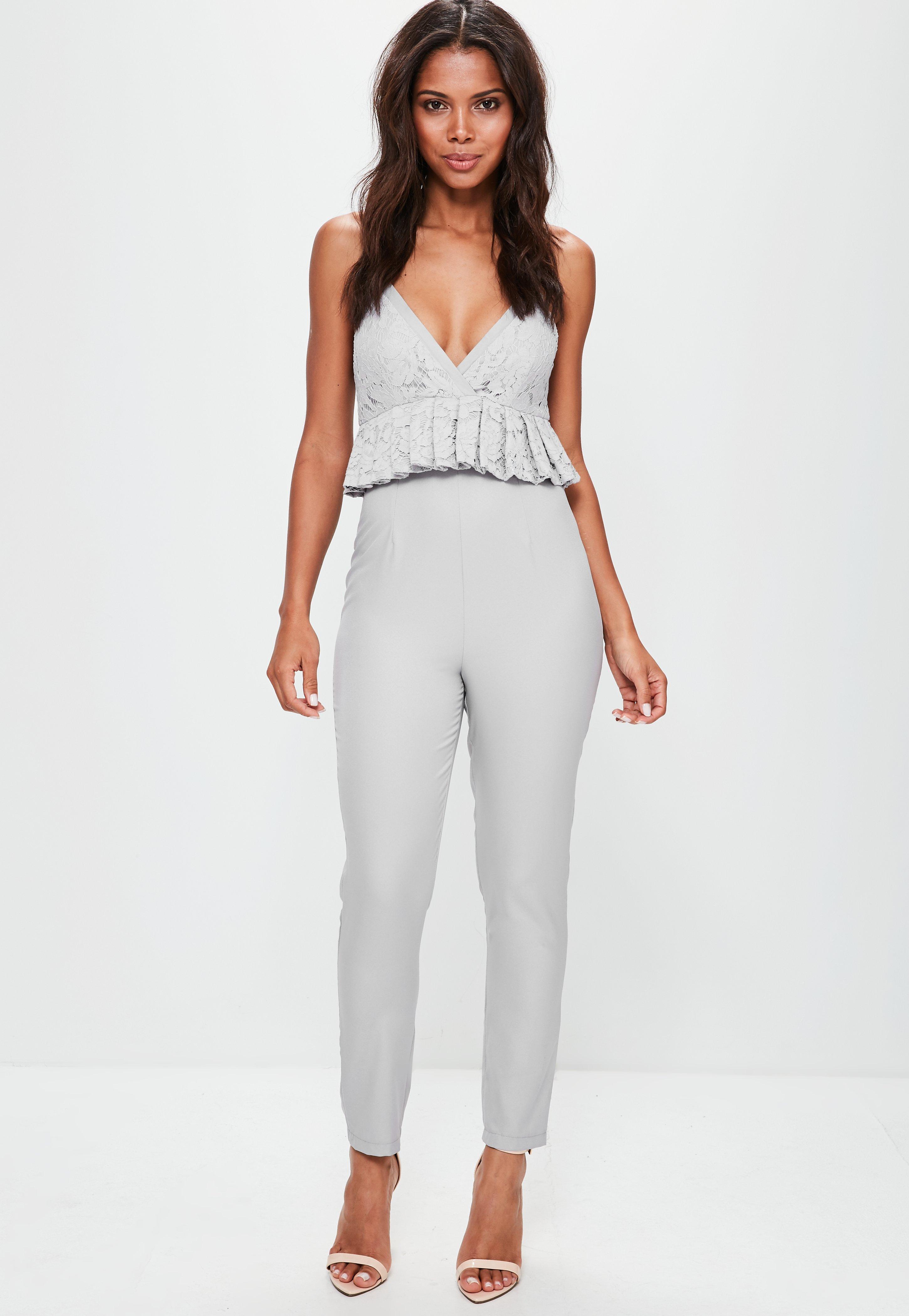 grey strappy jumpsuit