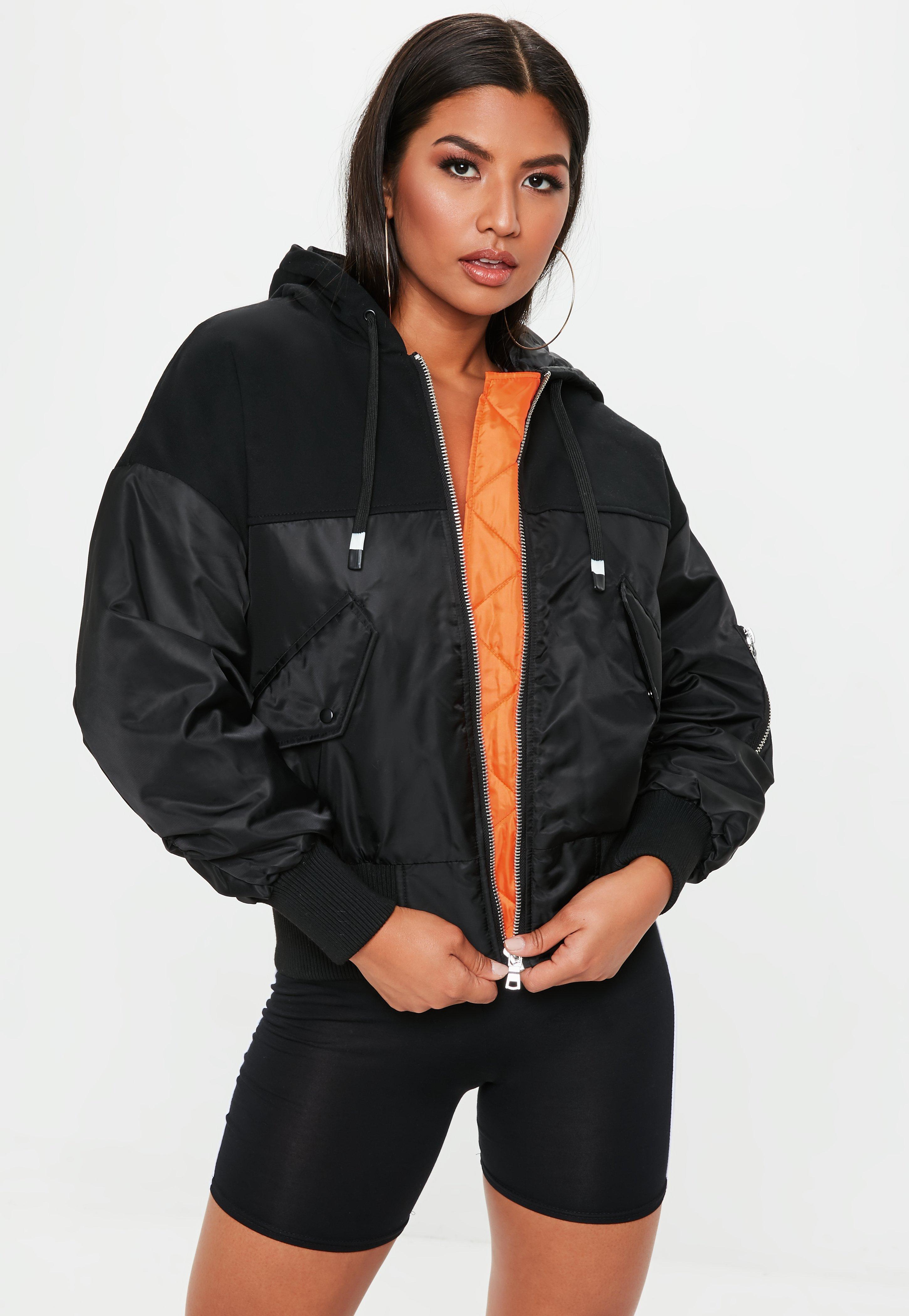 missguided black bomber jacket