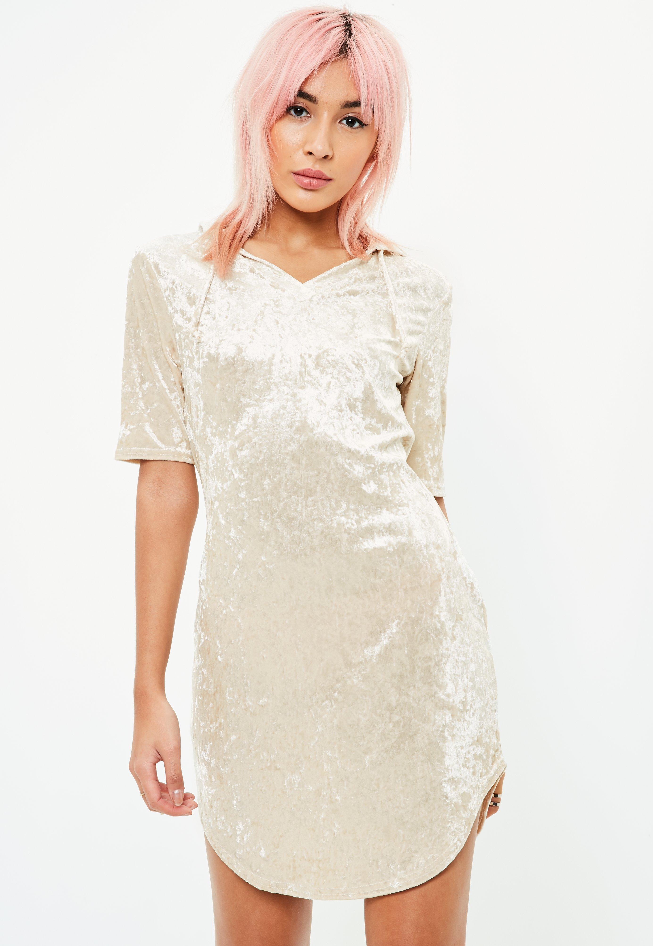 velvet cream dress
