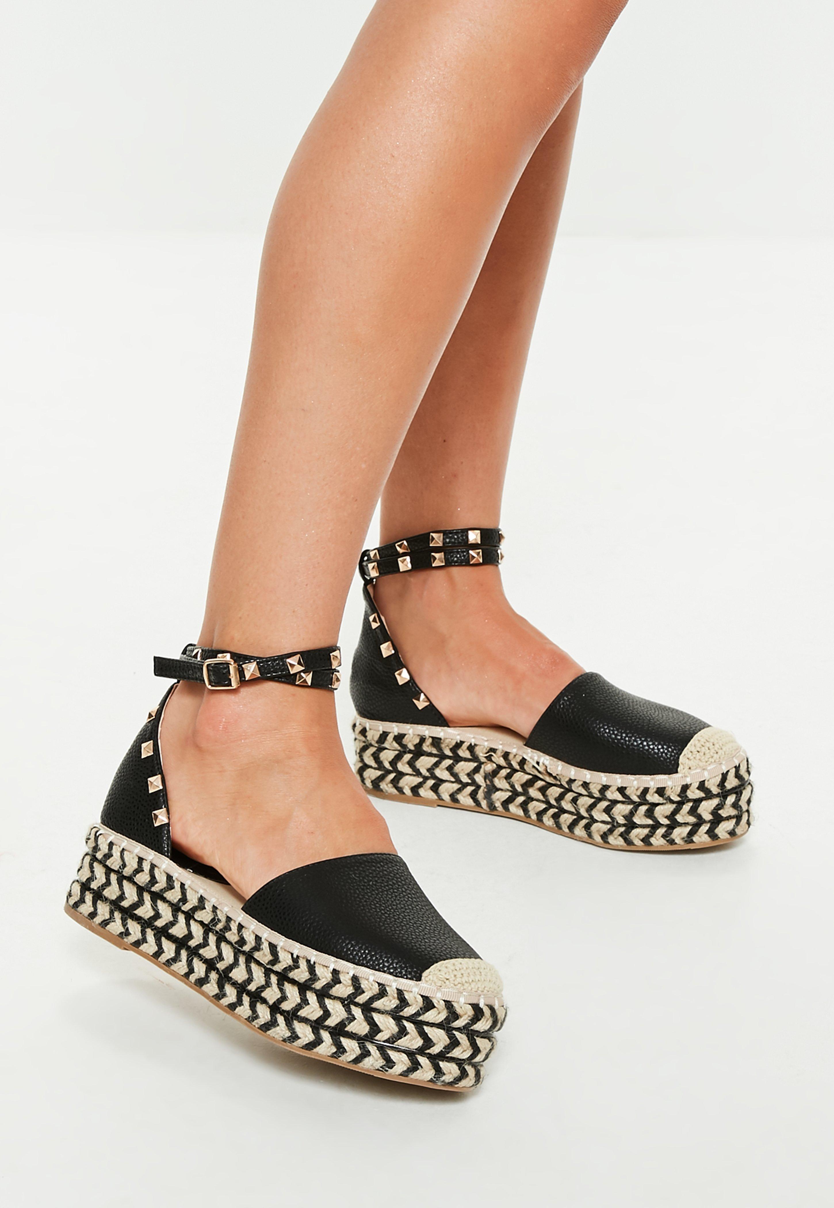 studded flatform espadrilles