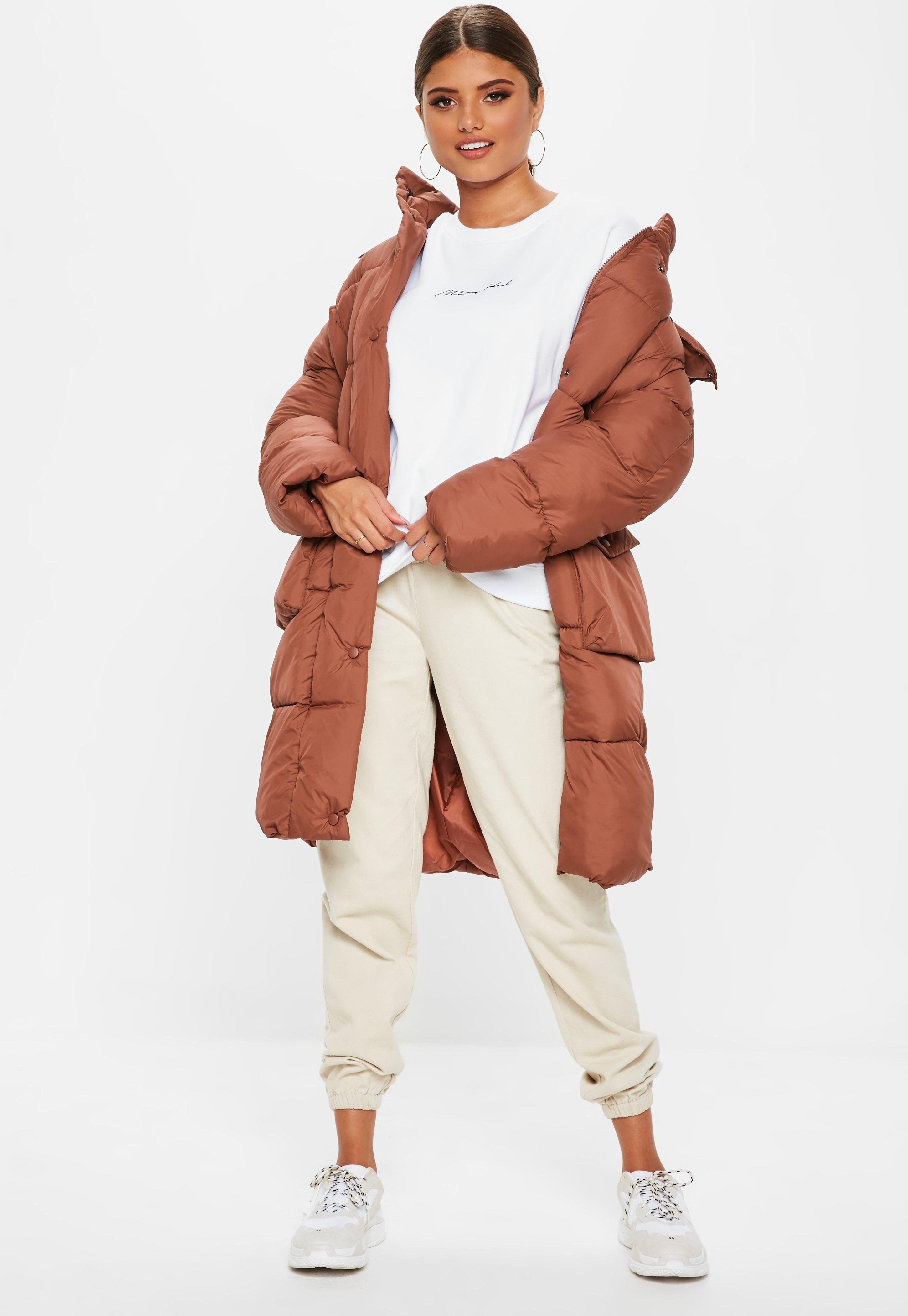 rust padded coat