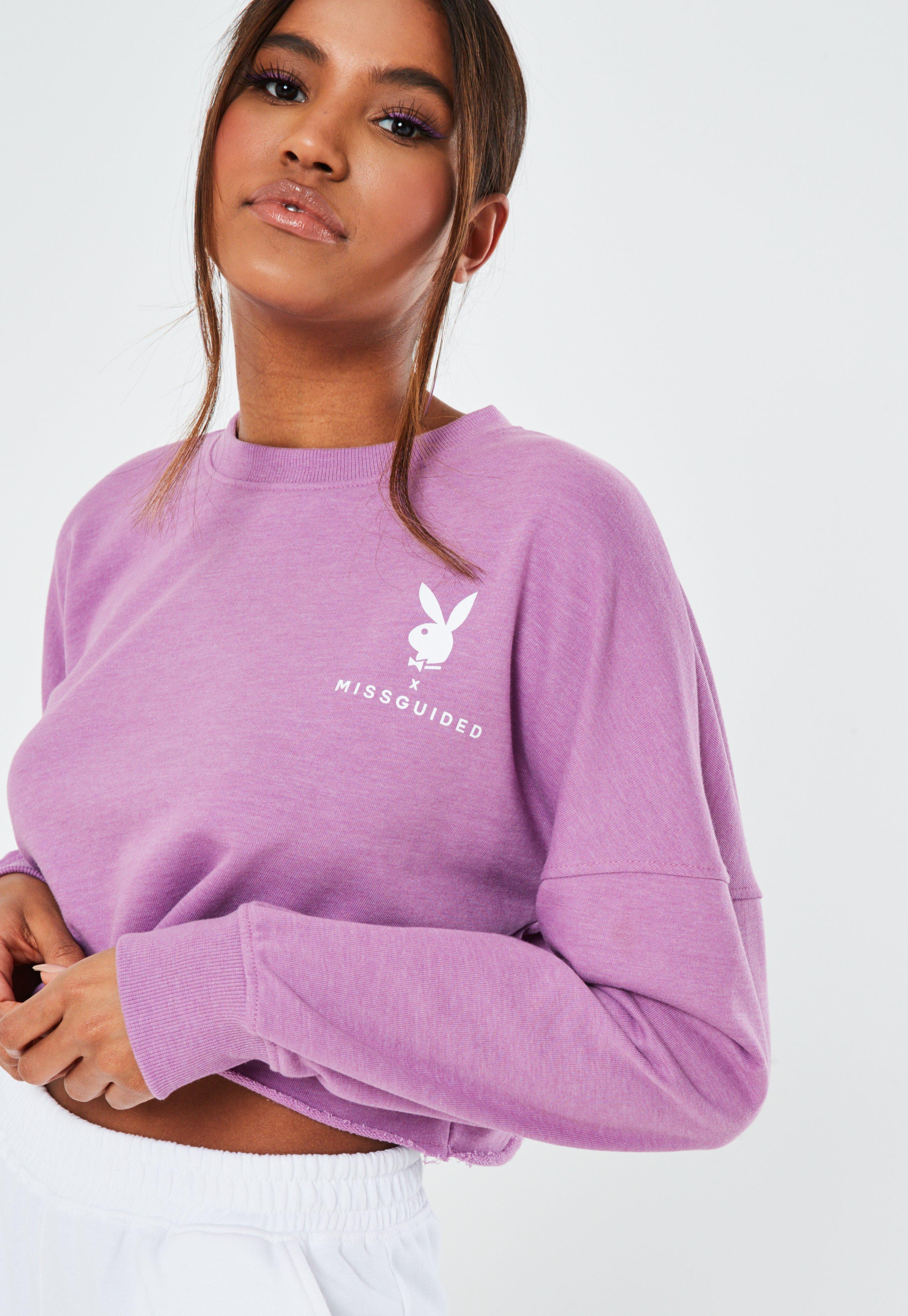 missguided purple sweatshirt