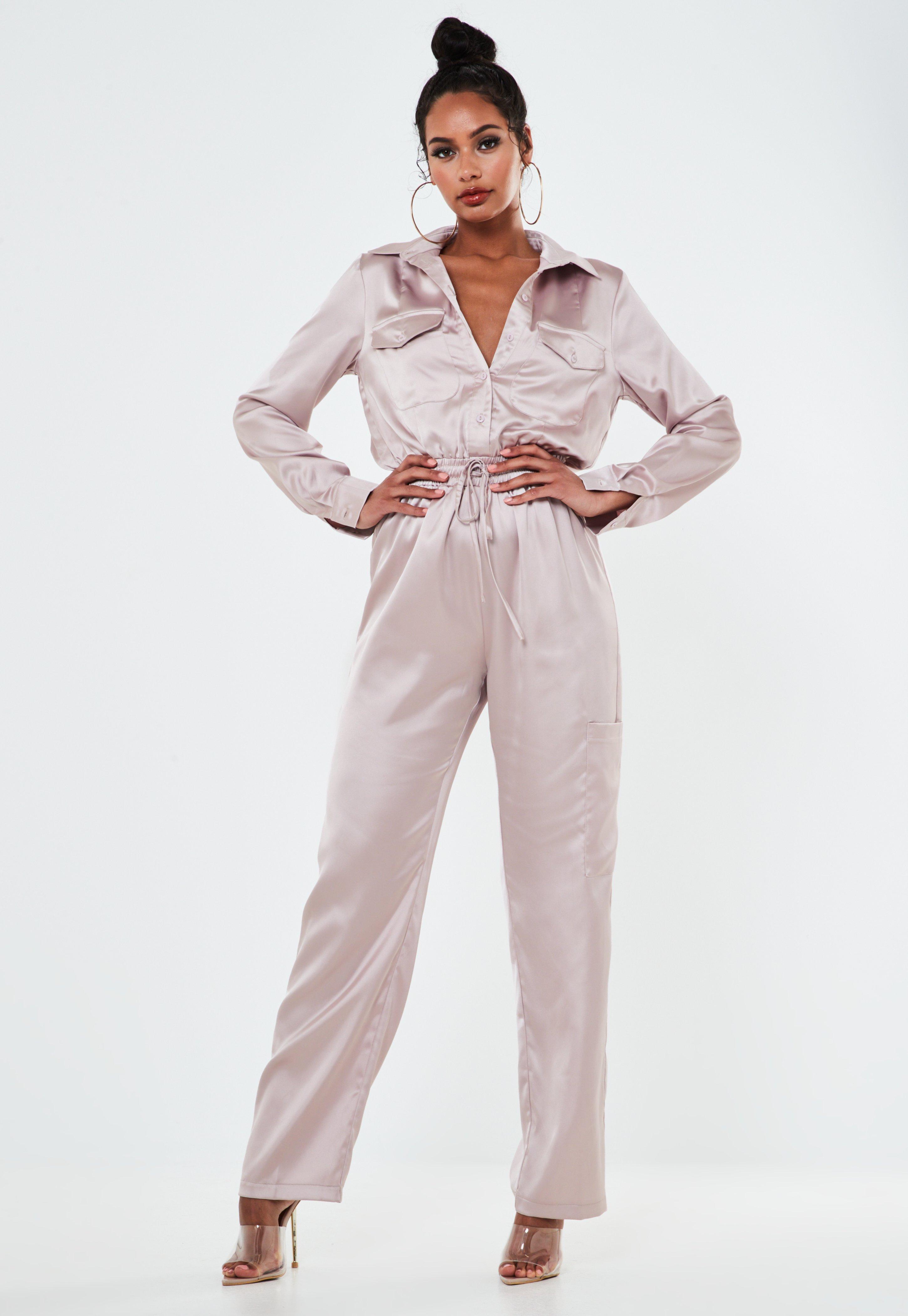 pink cargo playsuit