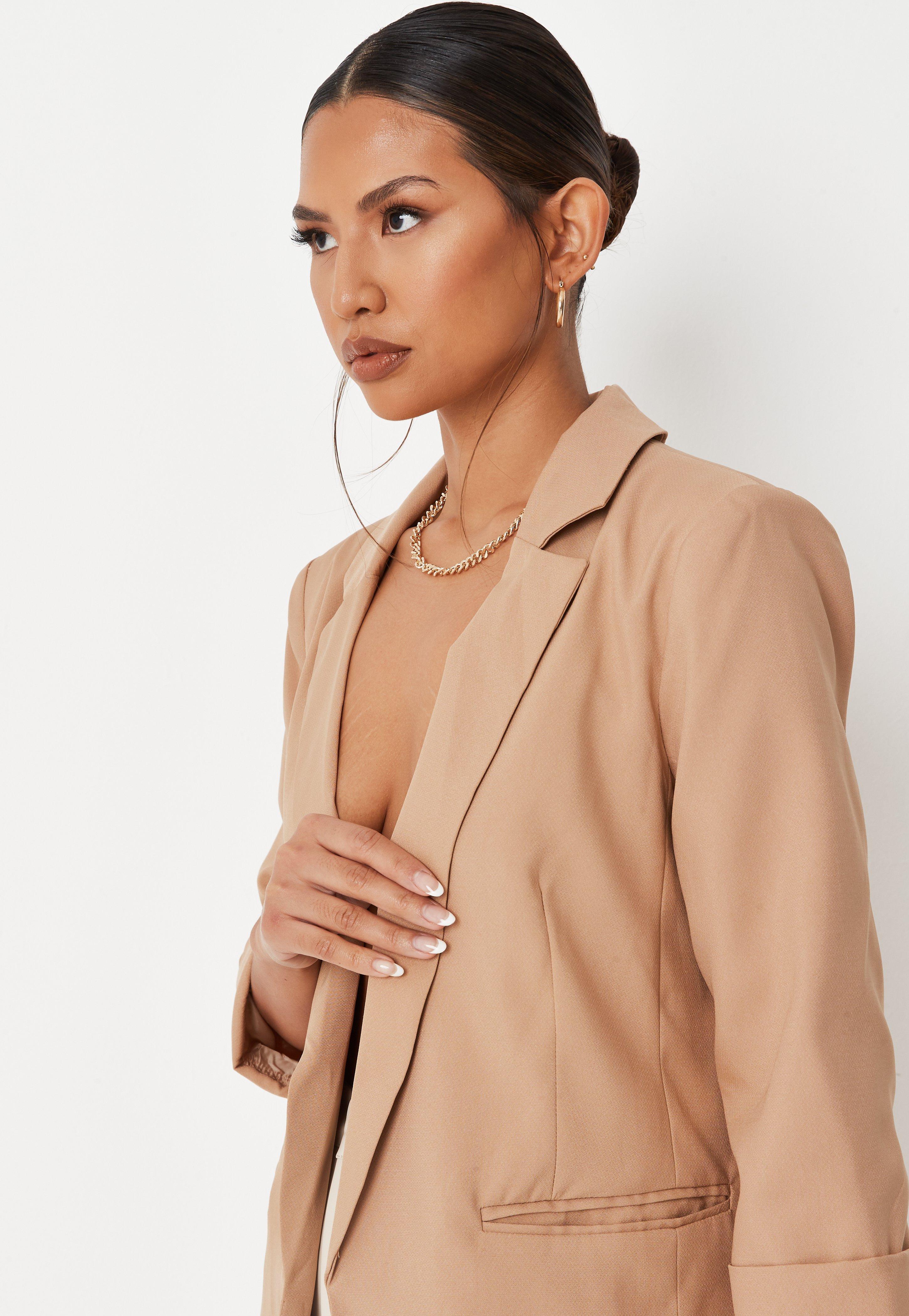 Camel co ord basic boyfriend blazer Clearance