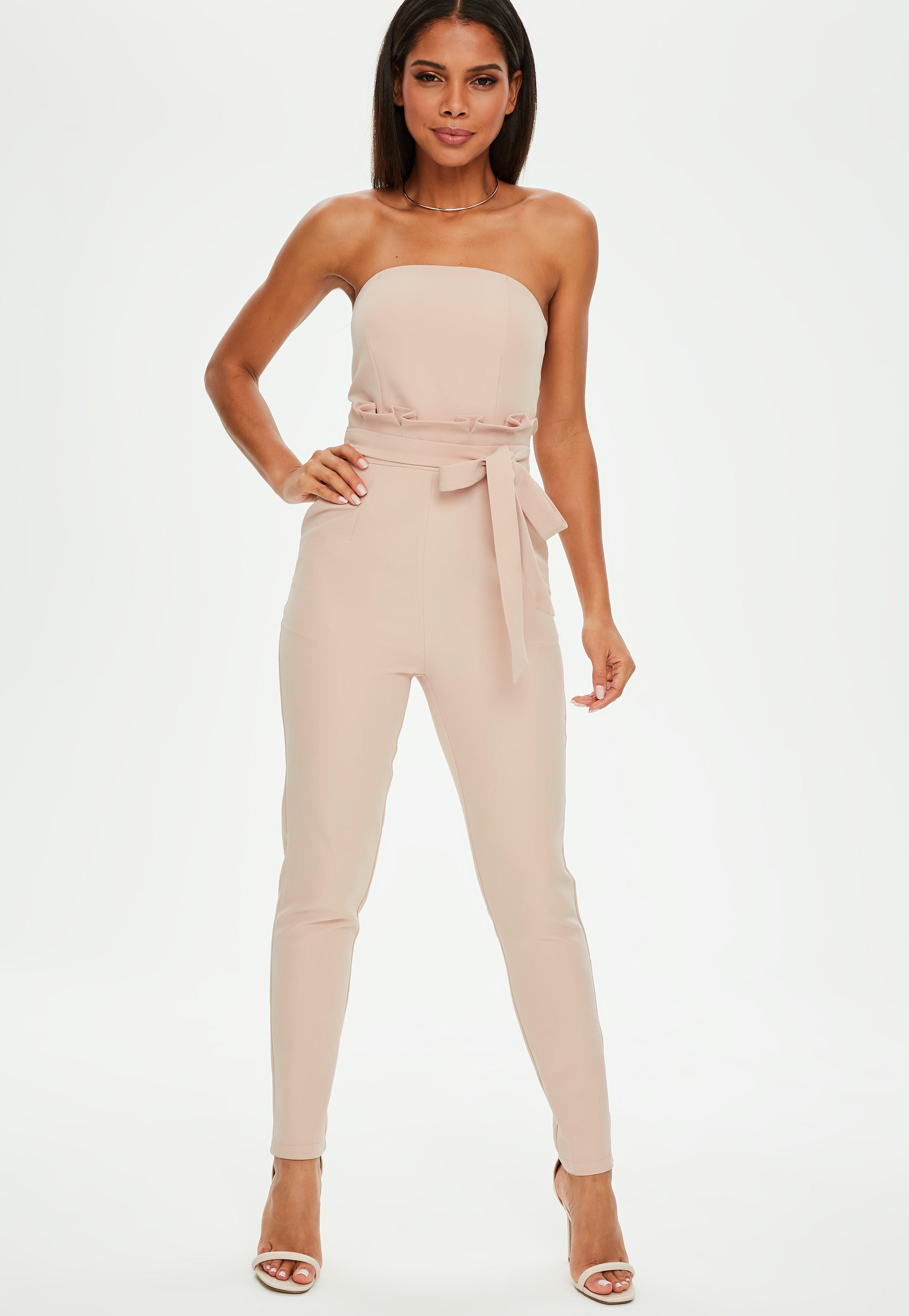 missguided bandeau jumpsuit