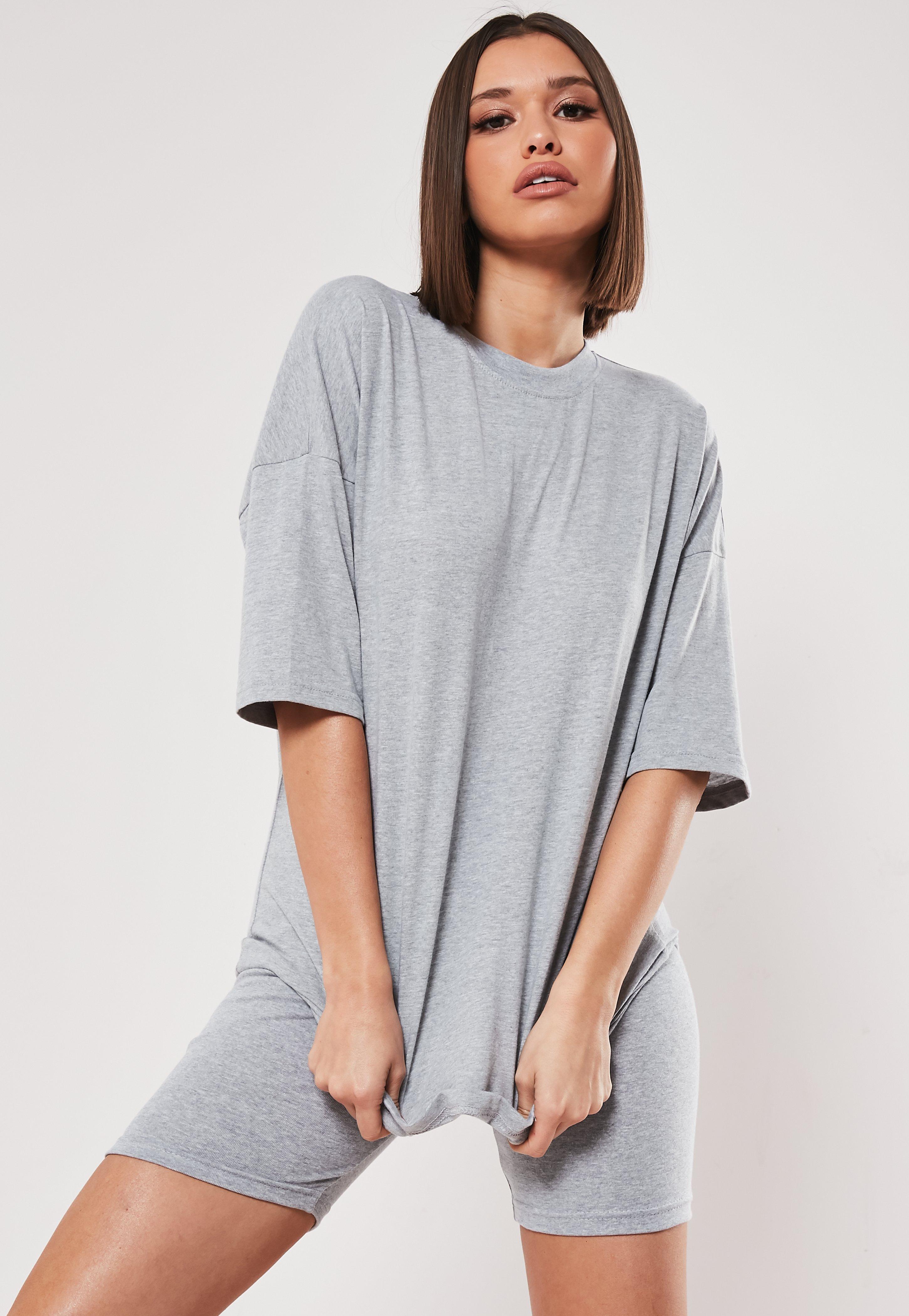 cycling shorts oversized shirt