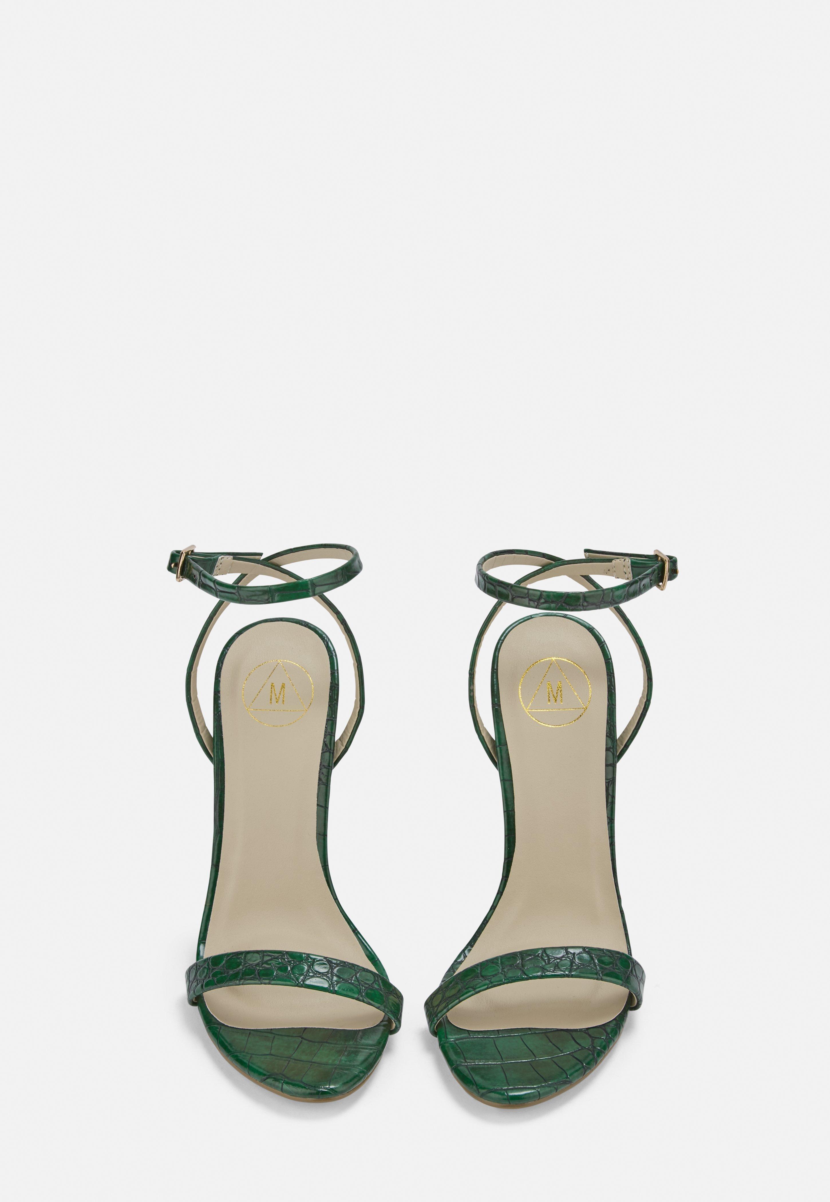 green croc heels