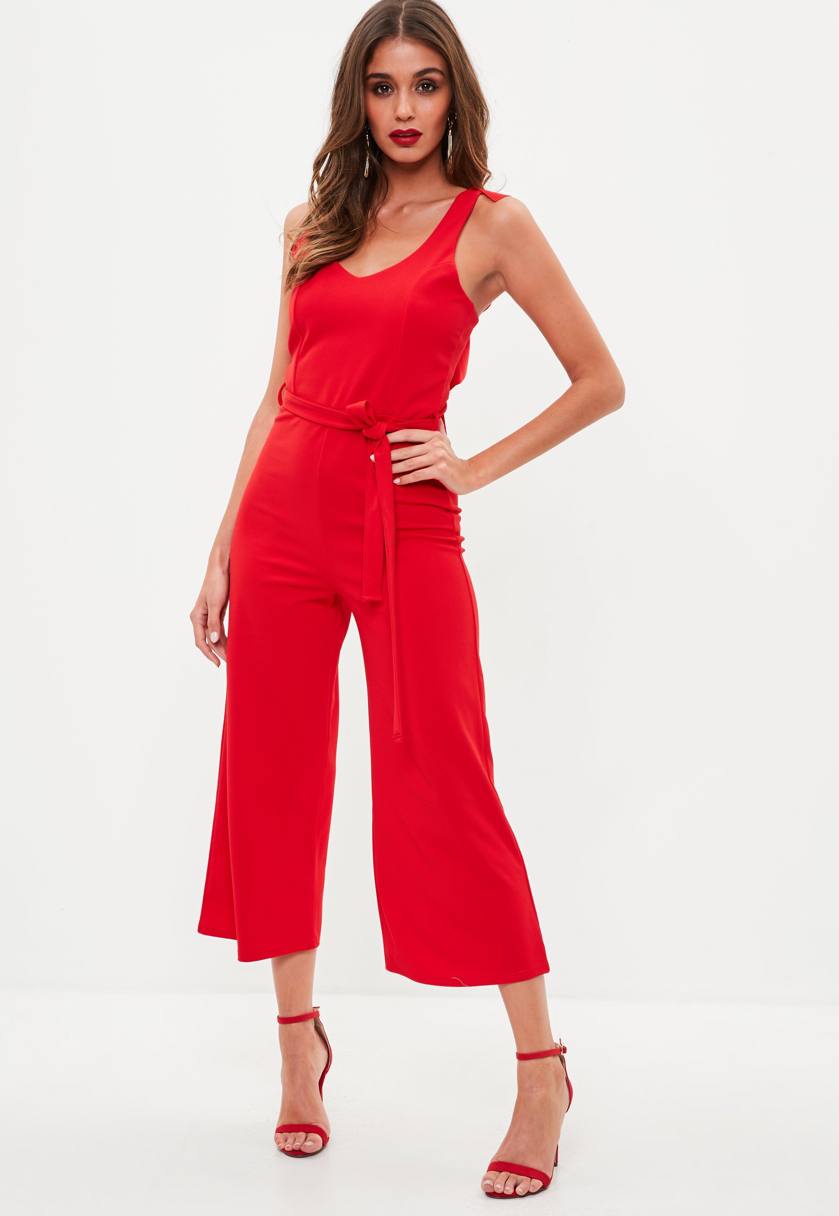 ruffle culotte jumpsuit