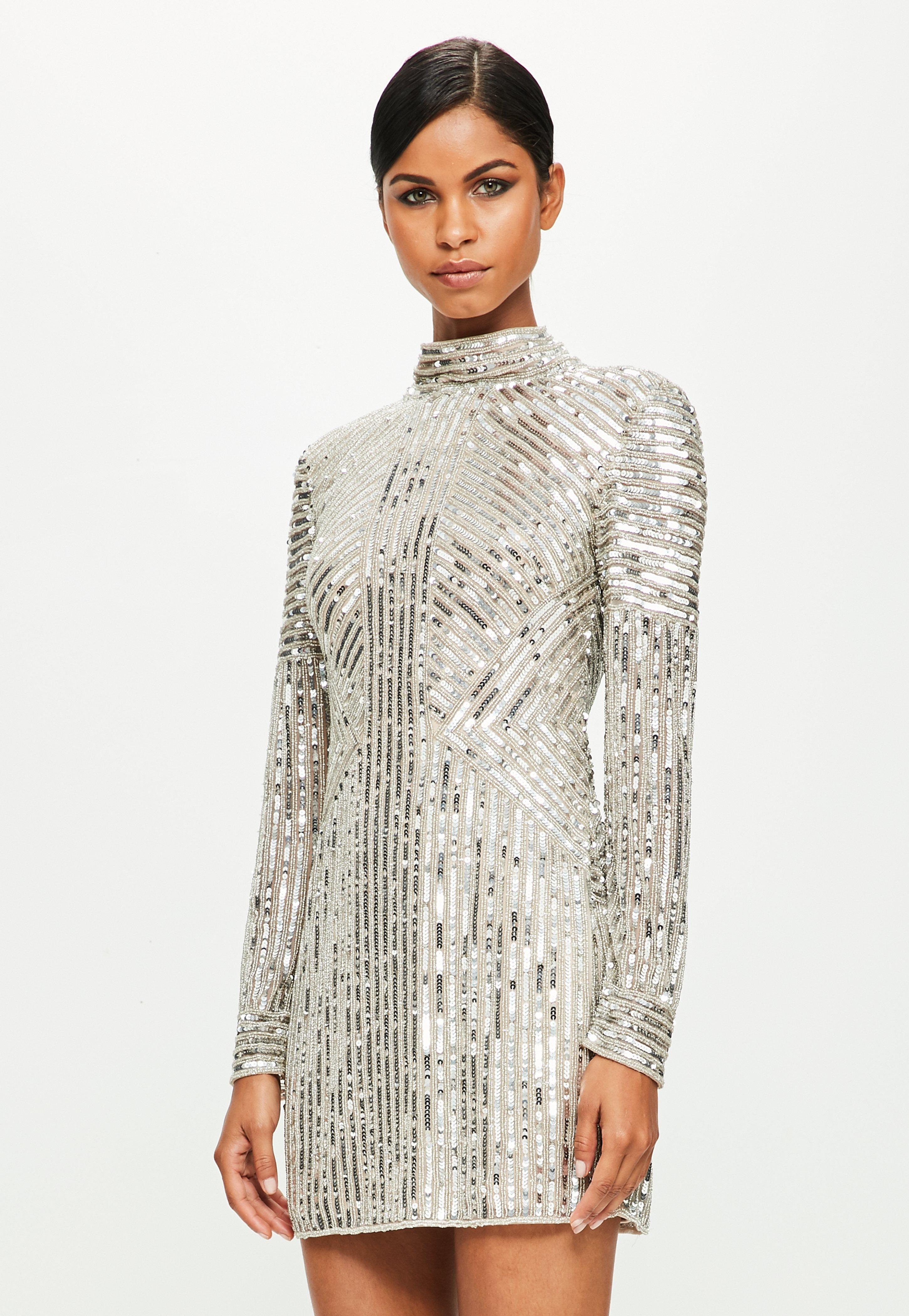 missguided peace and love sequin dress