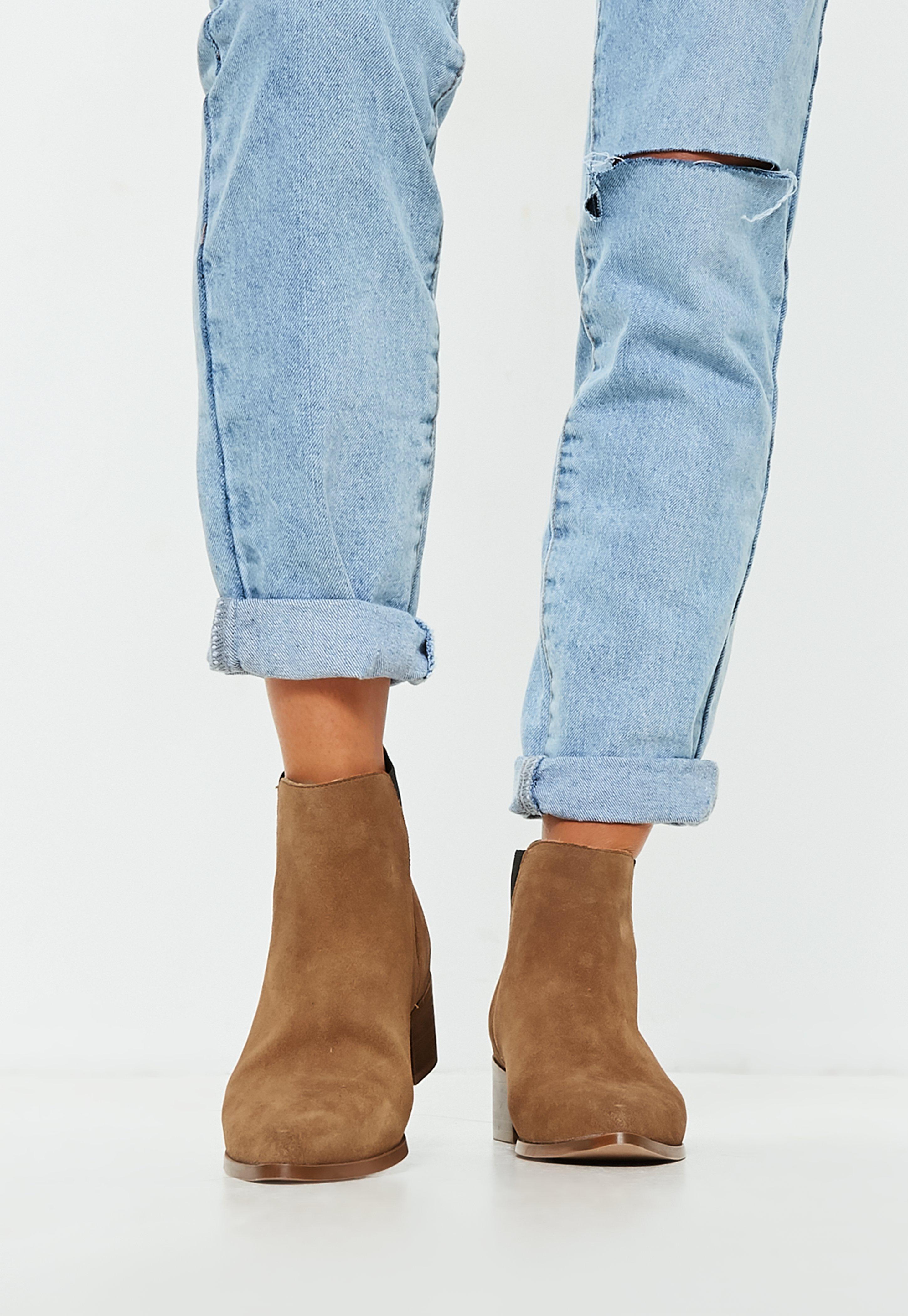 missguided suede chelsea boots
