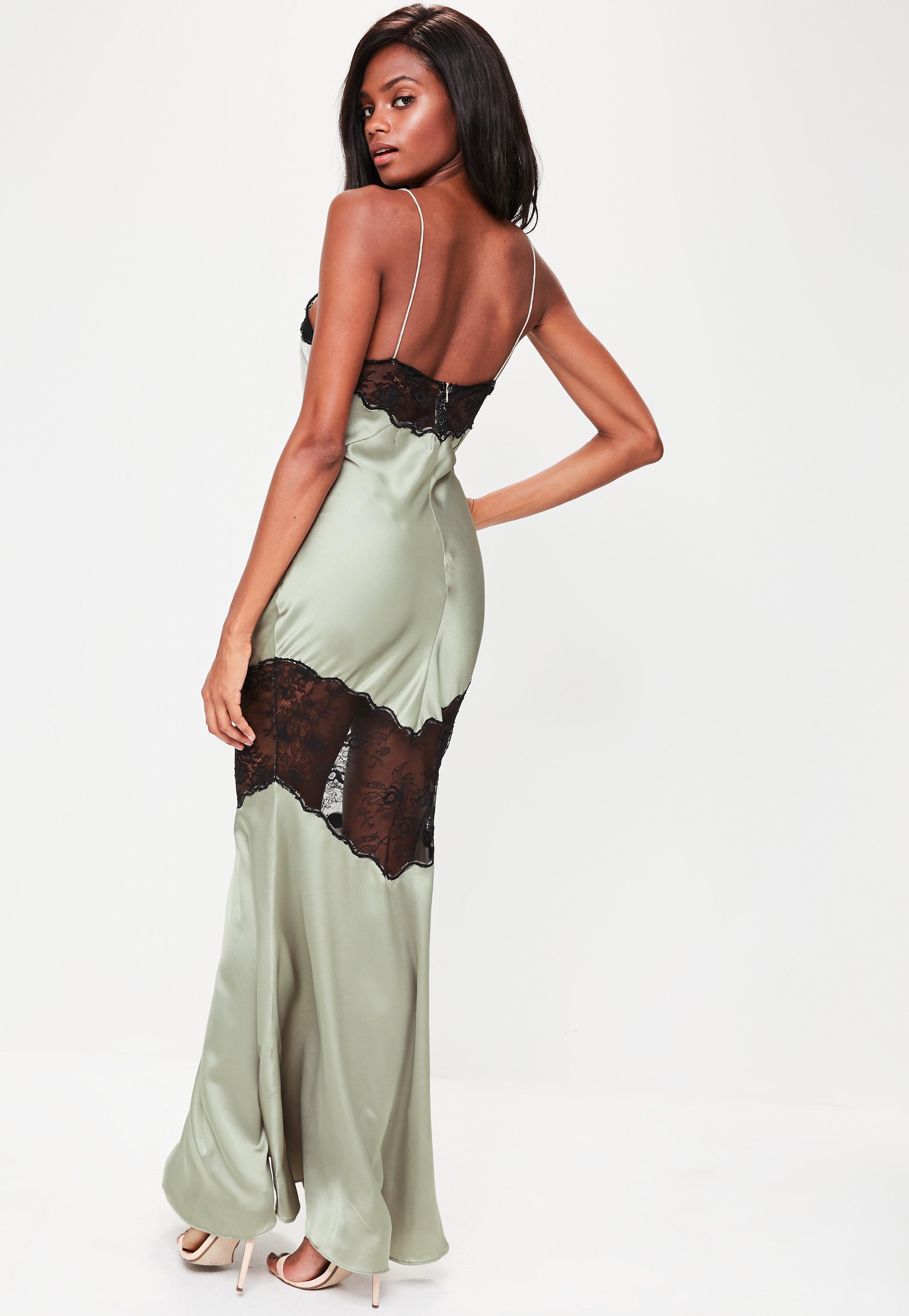 Missguided green maxi dress discount
