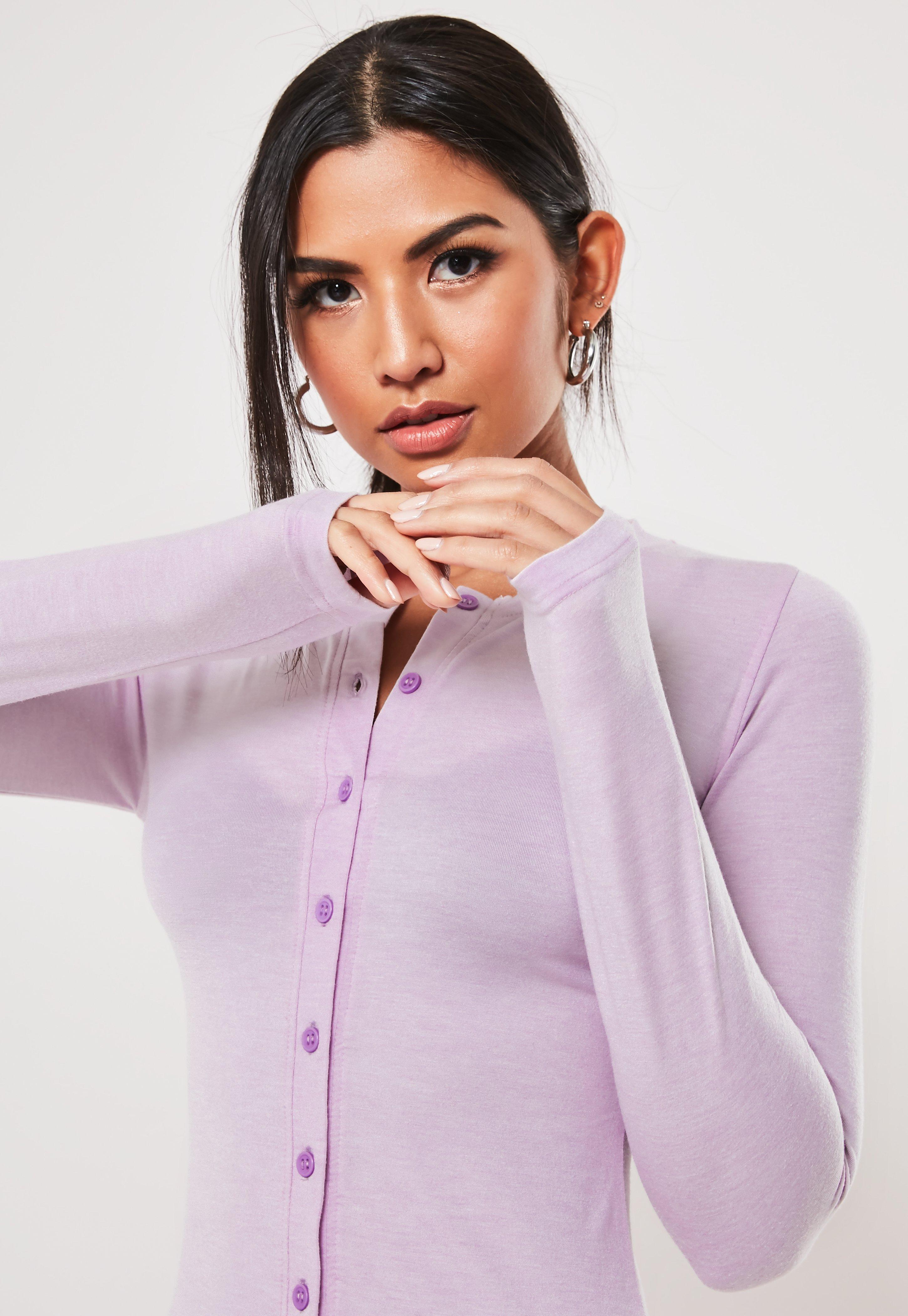 lilac button dress