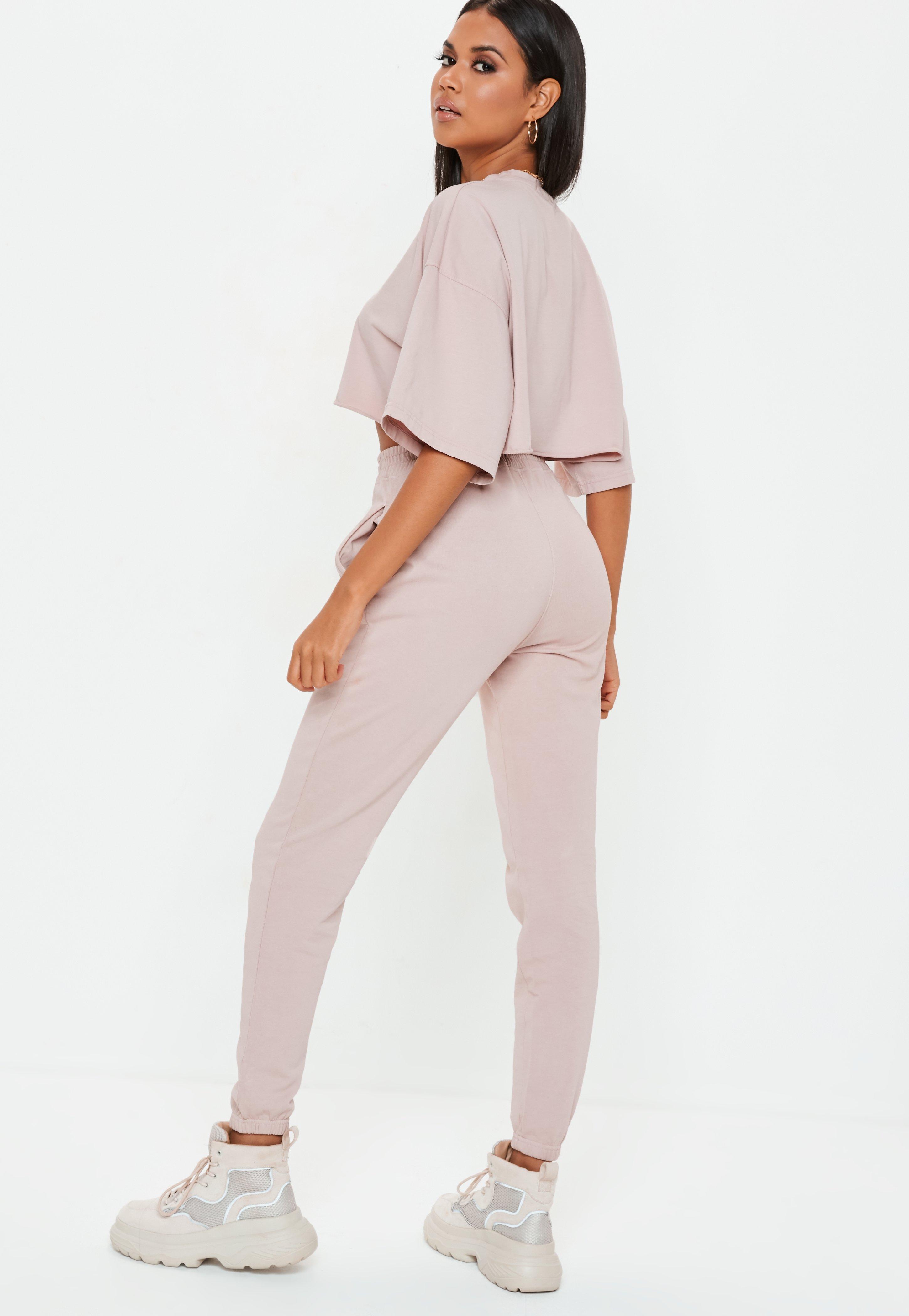cream slim joggers