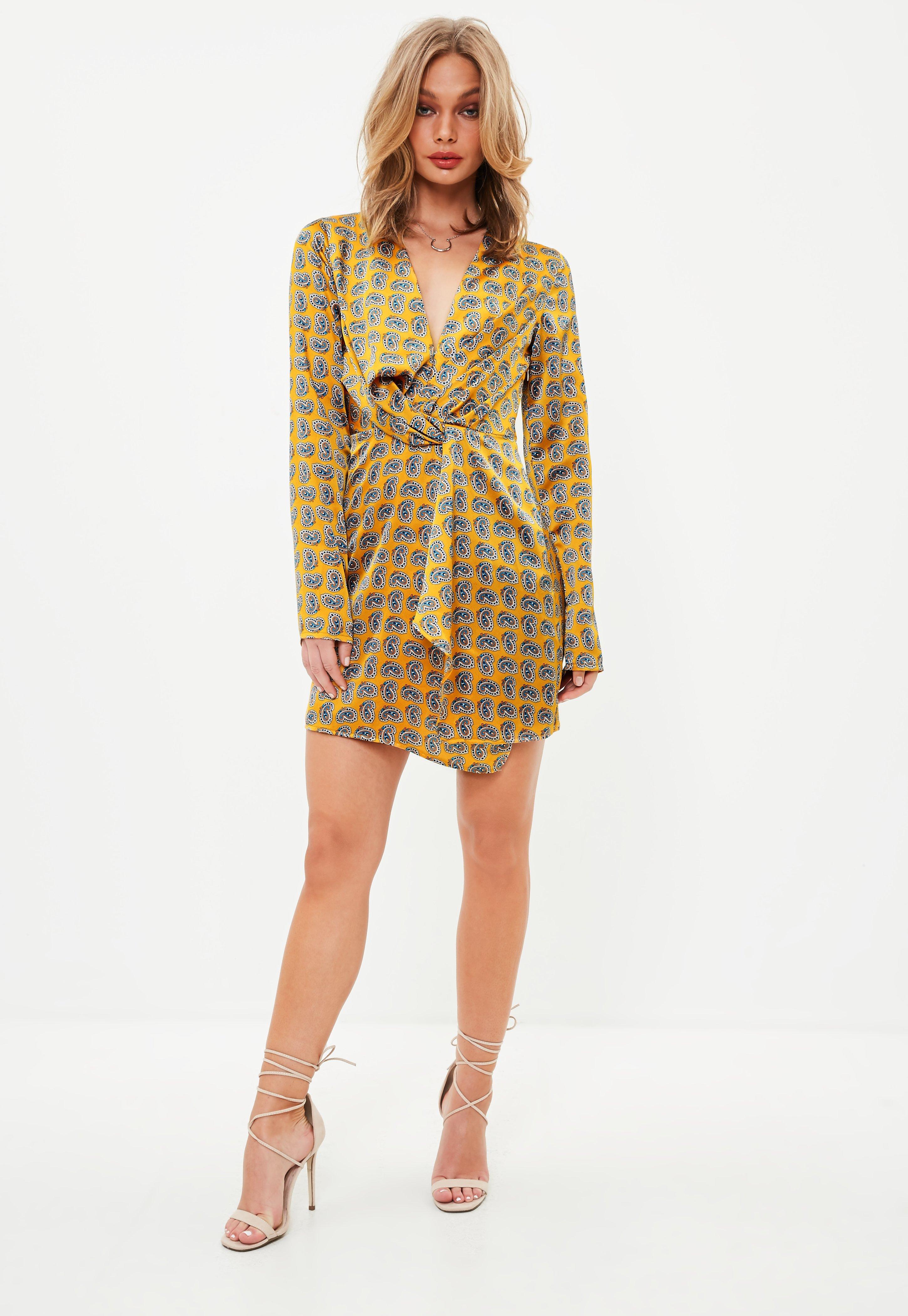 yellow paisley dress