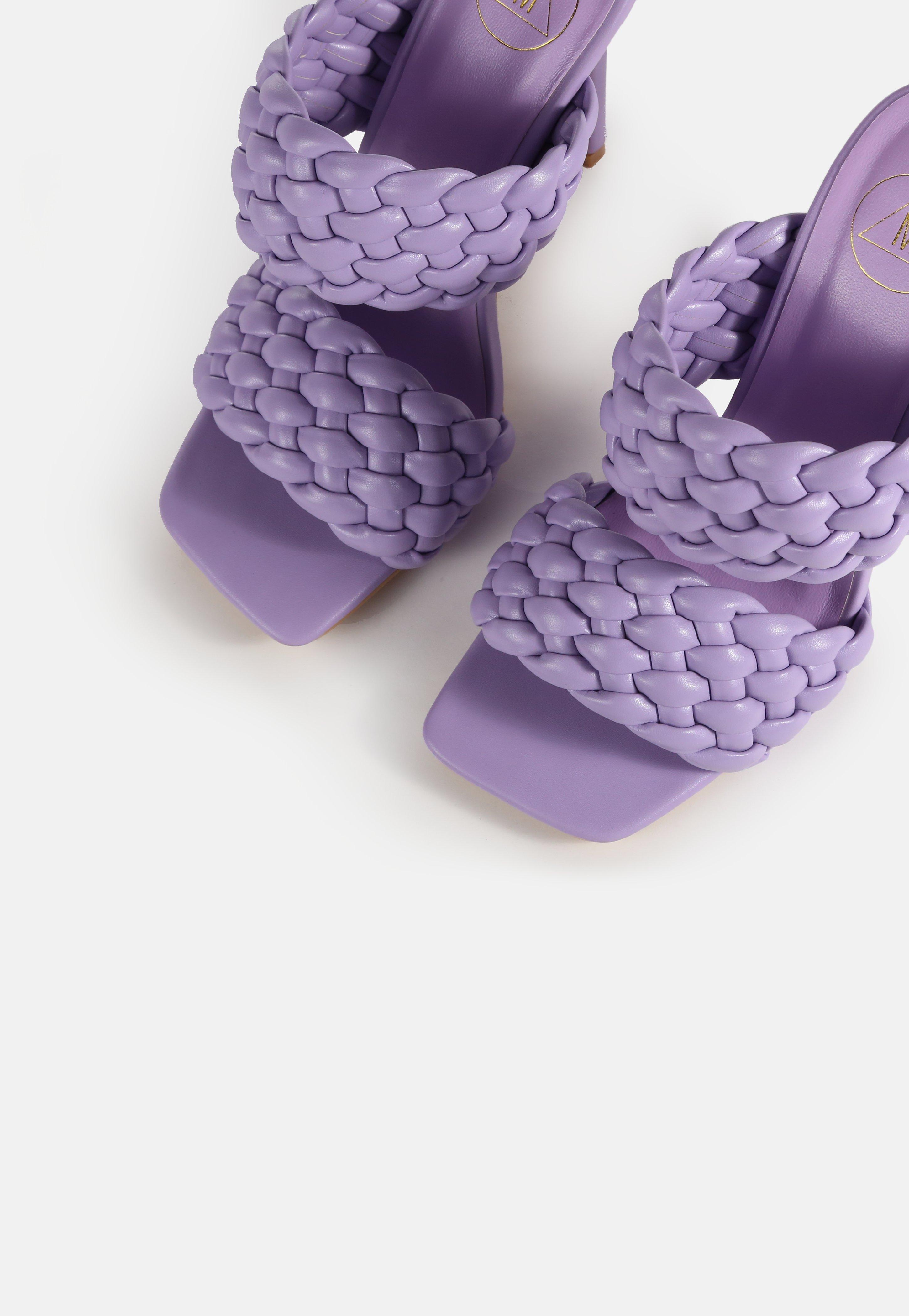 woven double strap mules