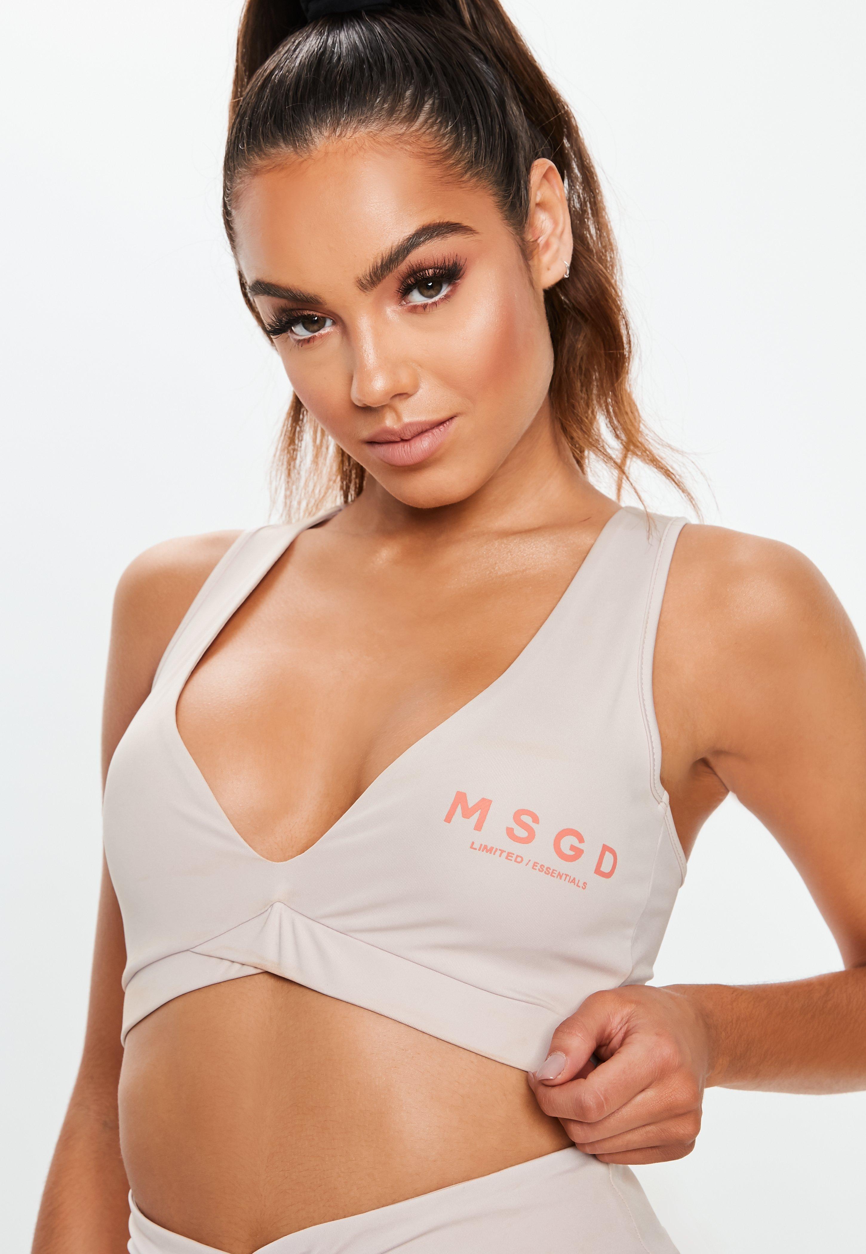 sports bra with cross front