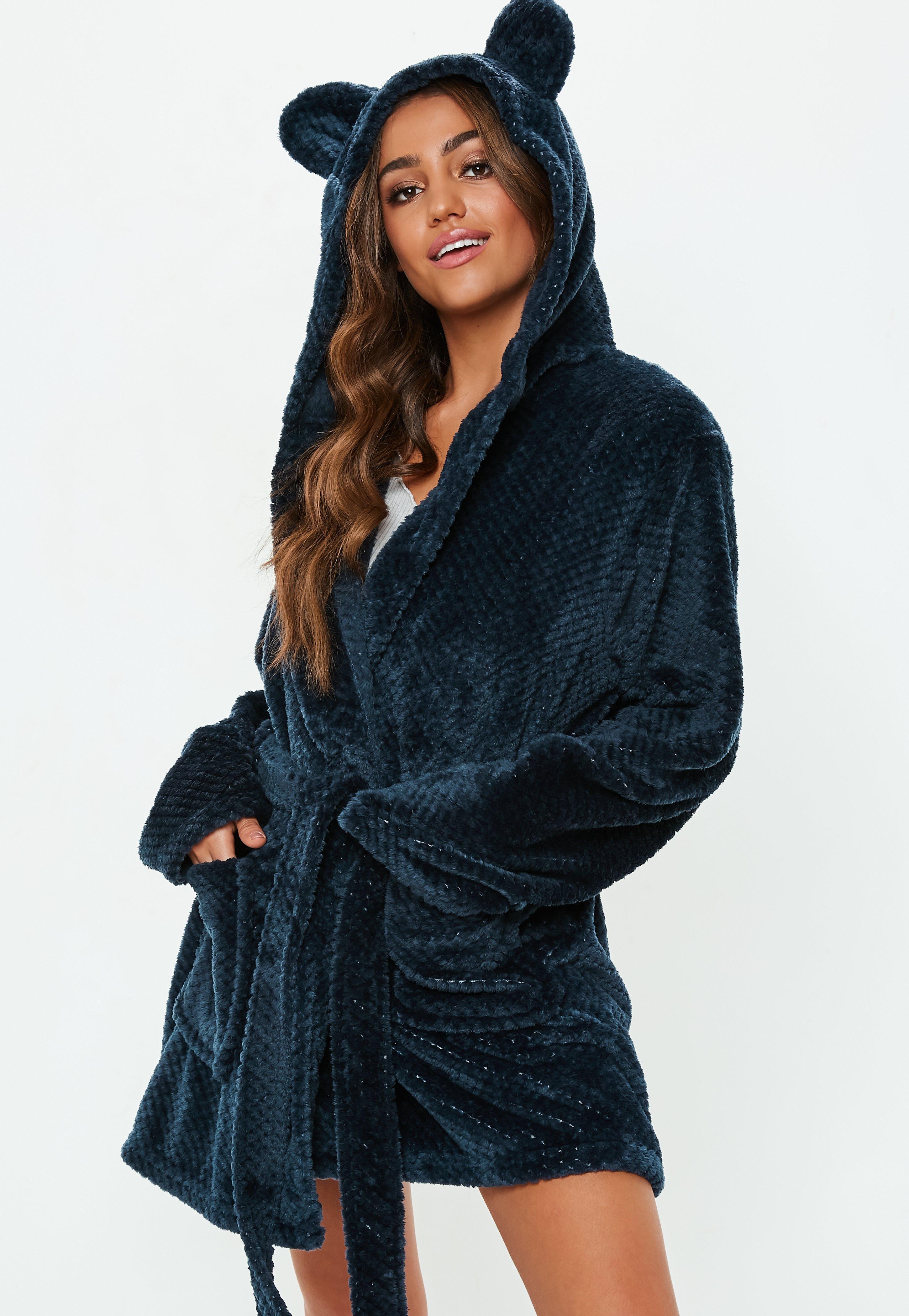 Dressing gown with hood and ears Outlet