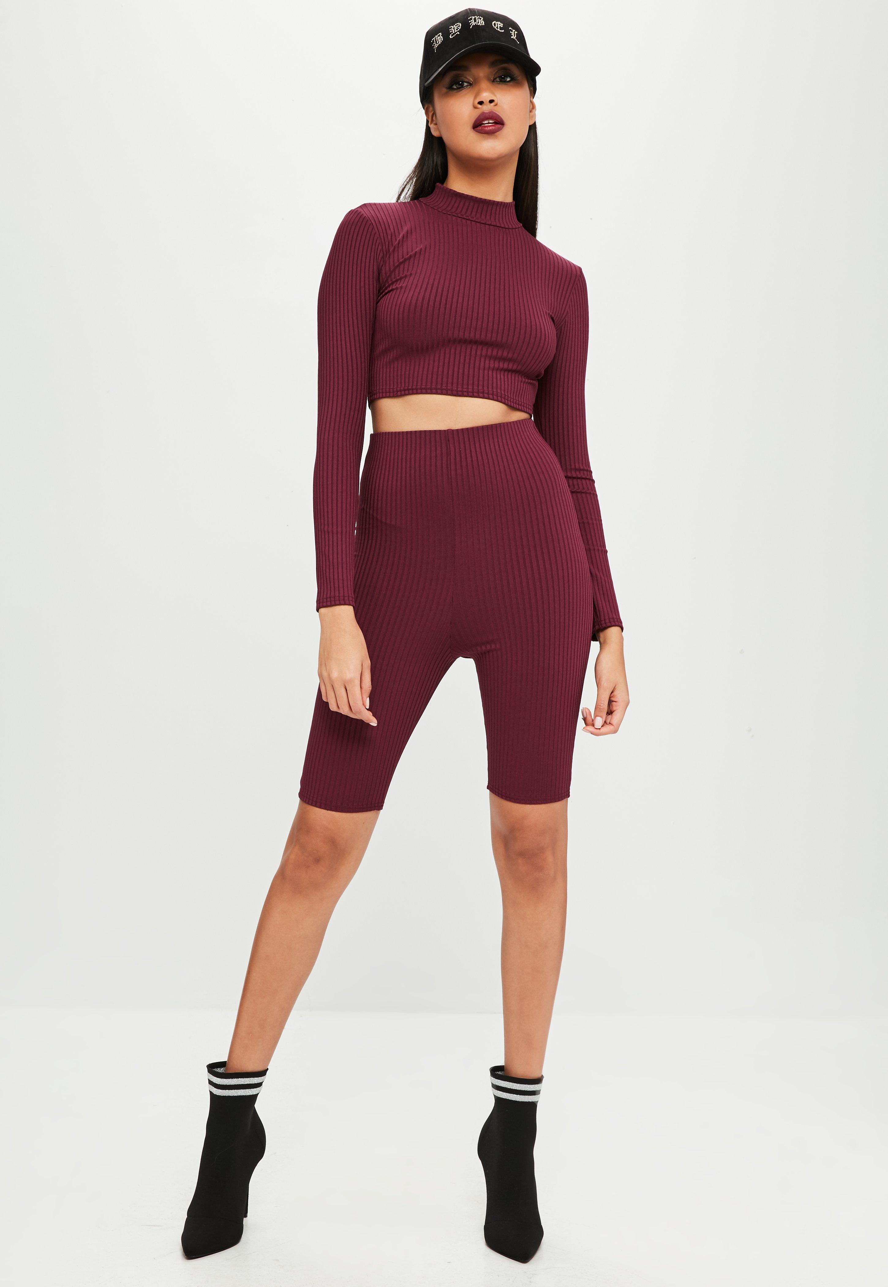 burgundy cycling shorts