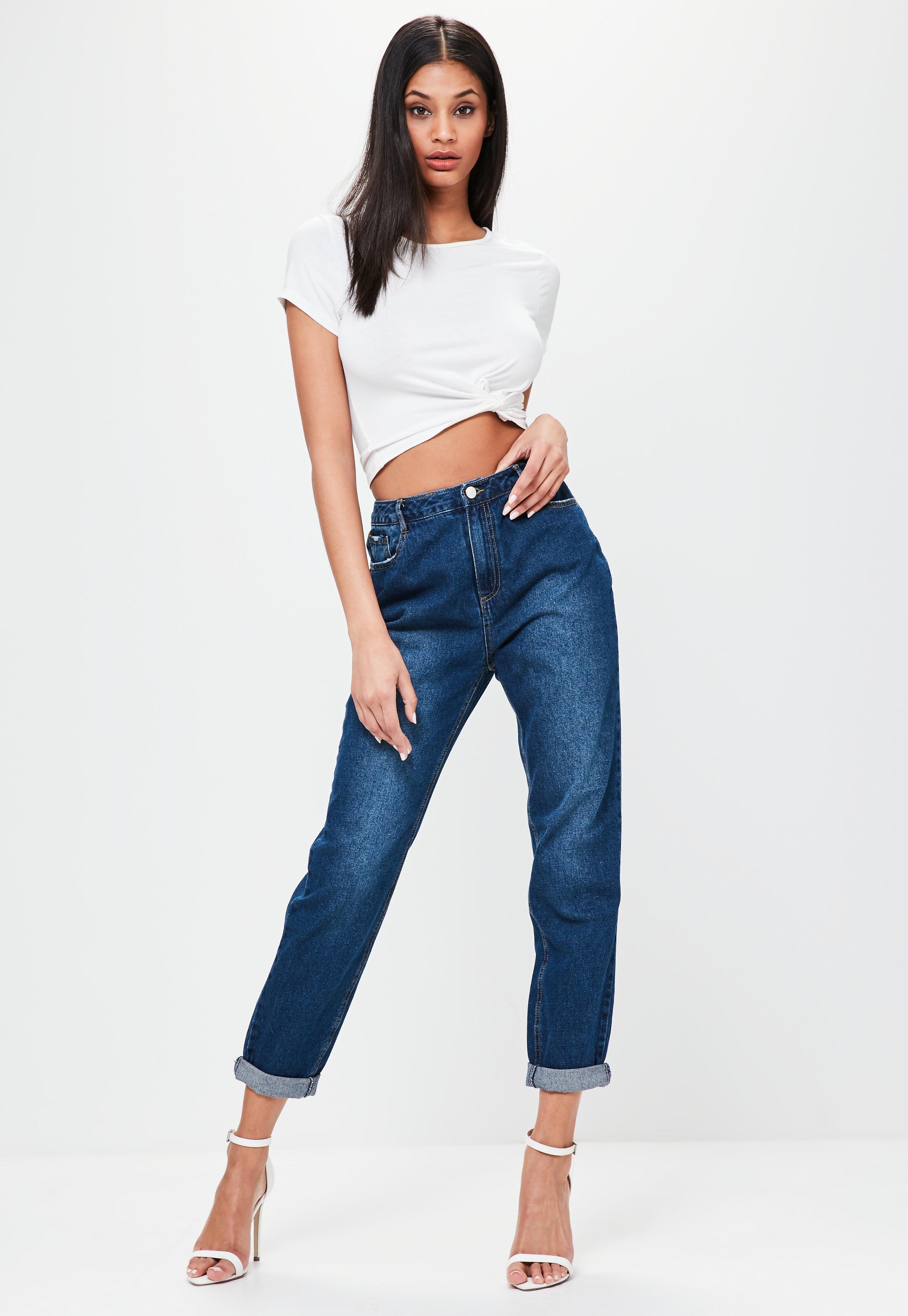 missguided riot high rise mom jeans