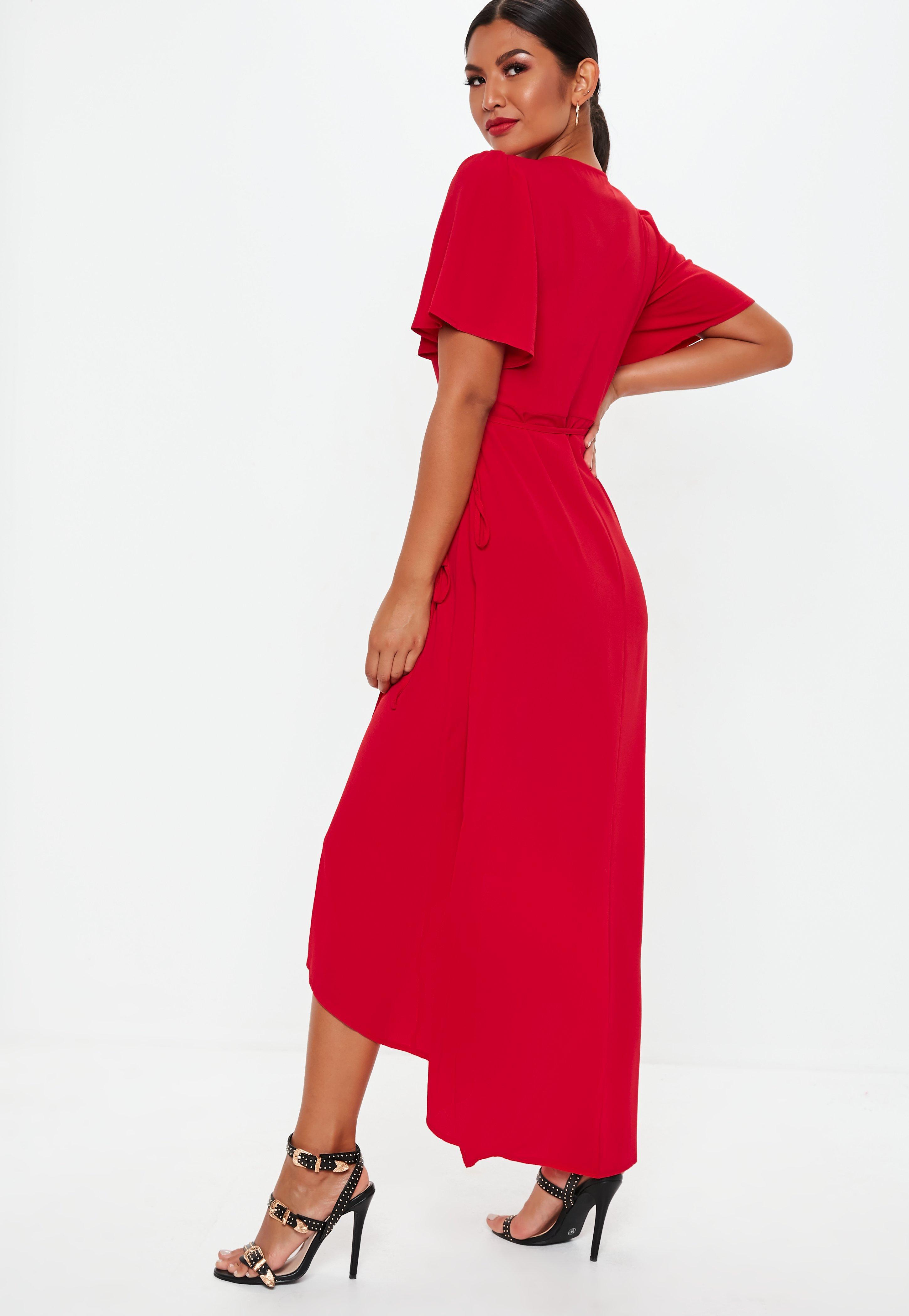 red dress wrap