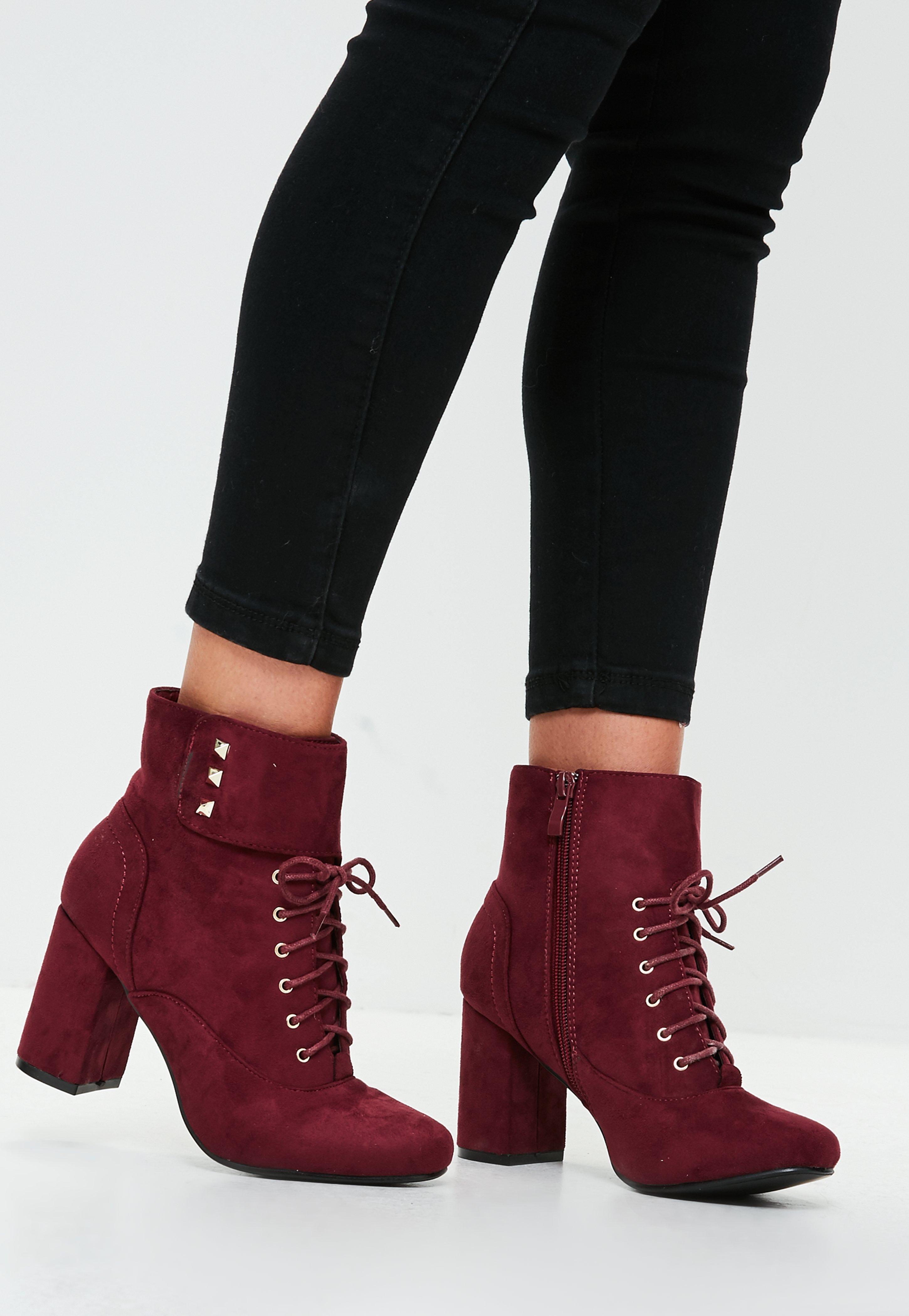 Button Strap Heeled Ankle Boots 