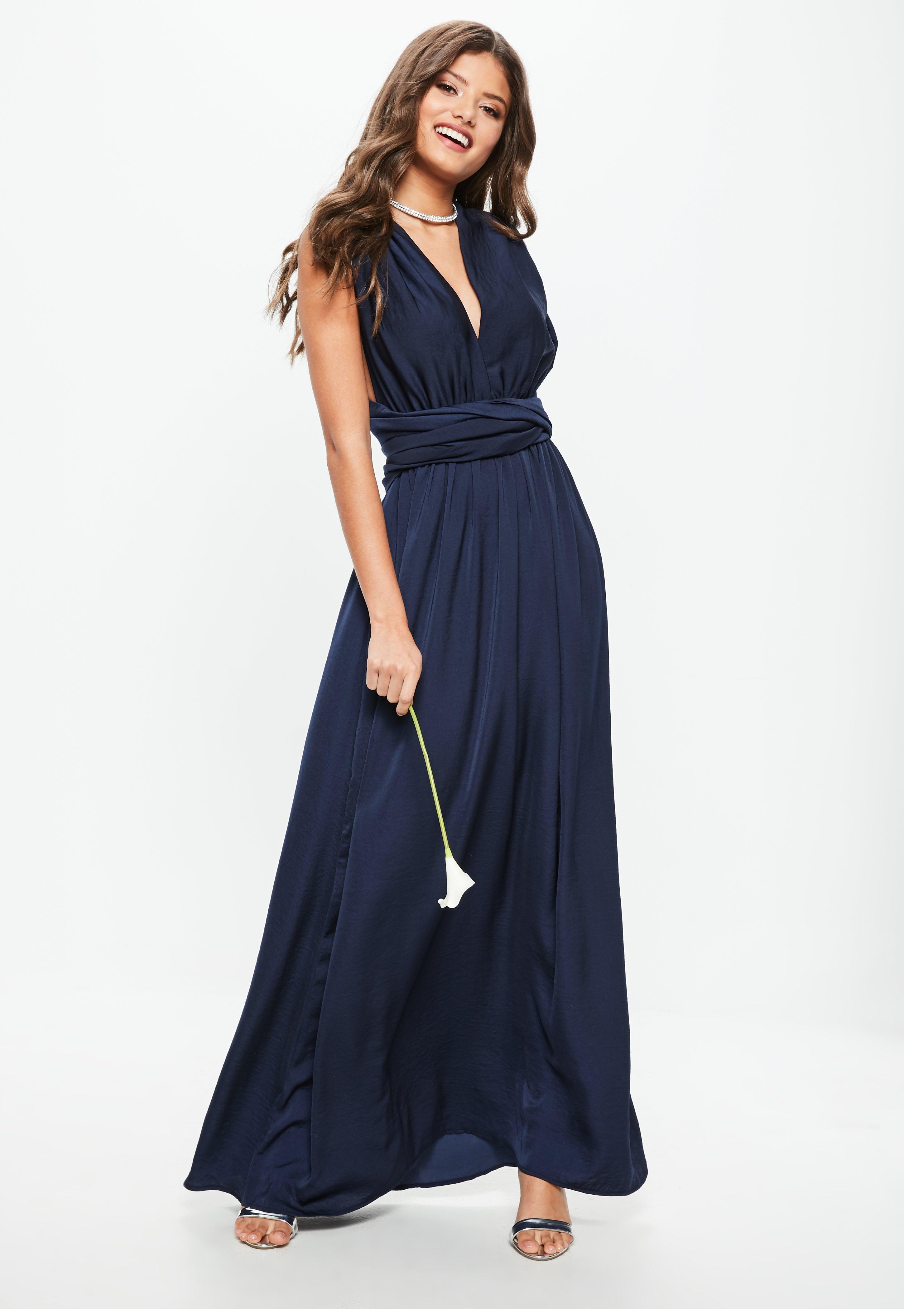 missguided navy bridesmaid dress