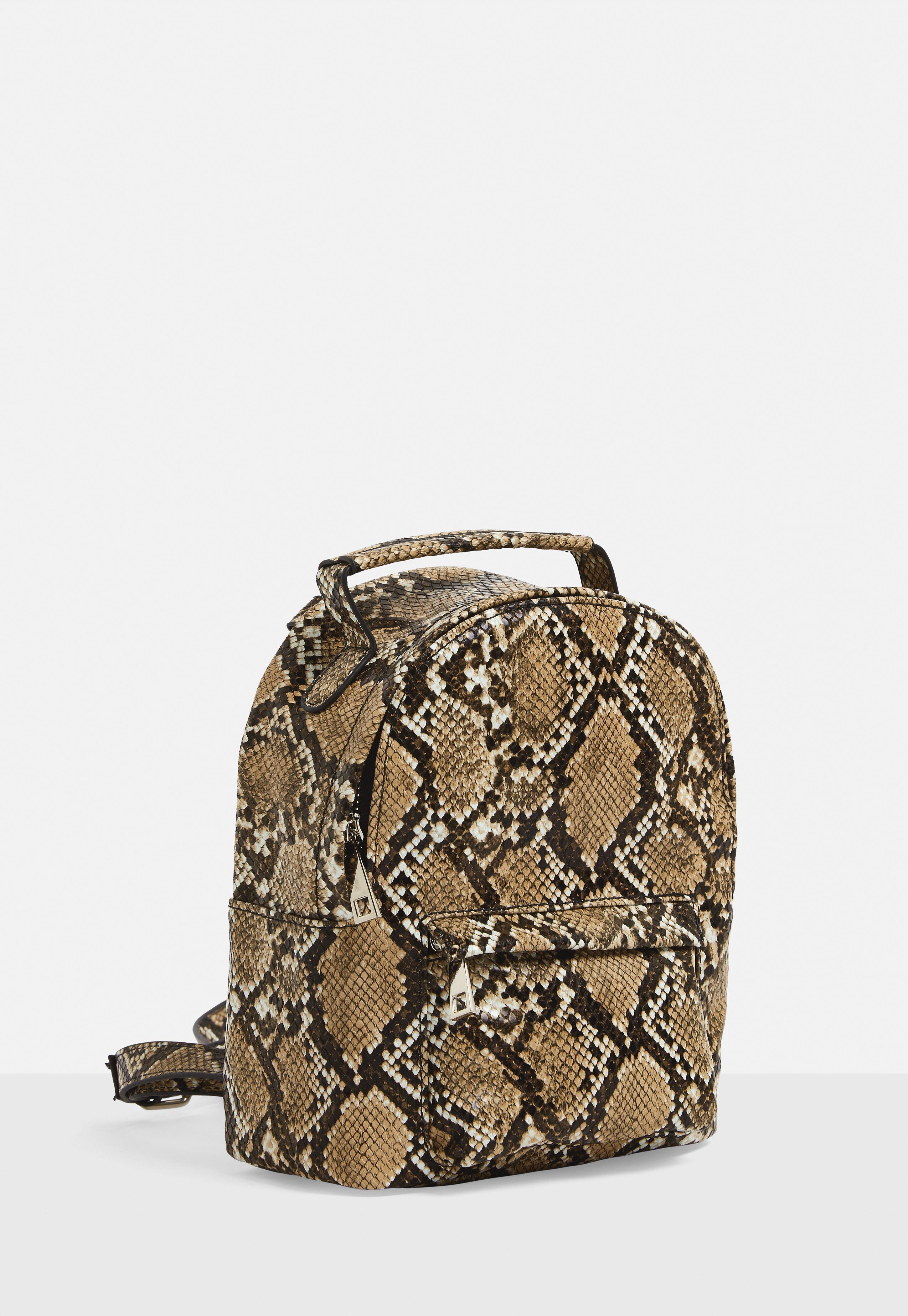 snake print mini backpack