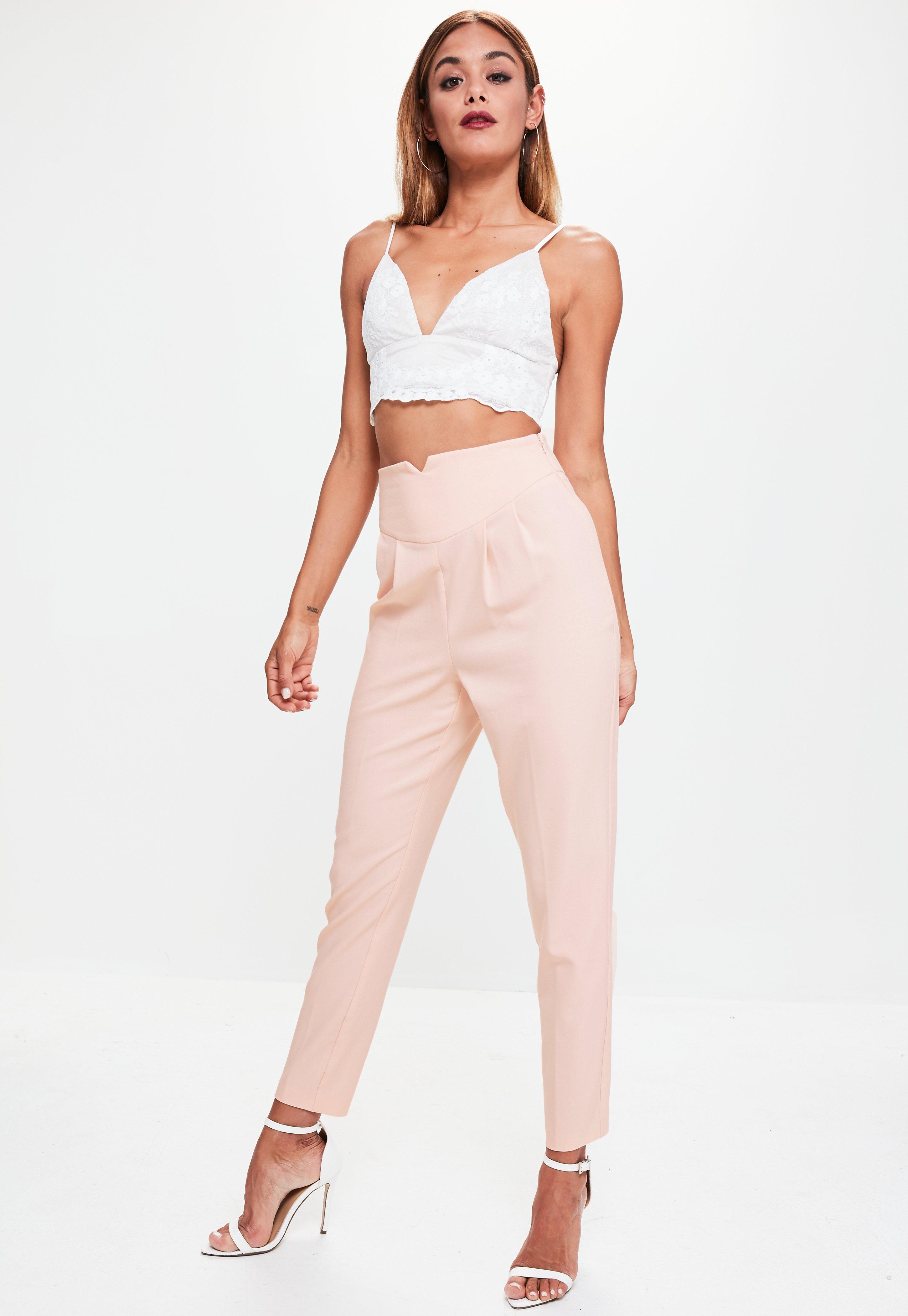 super high waisted cigarette trousers