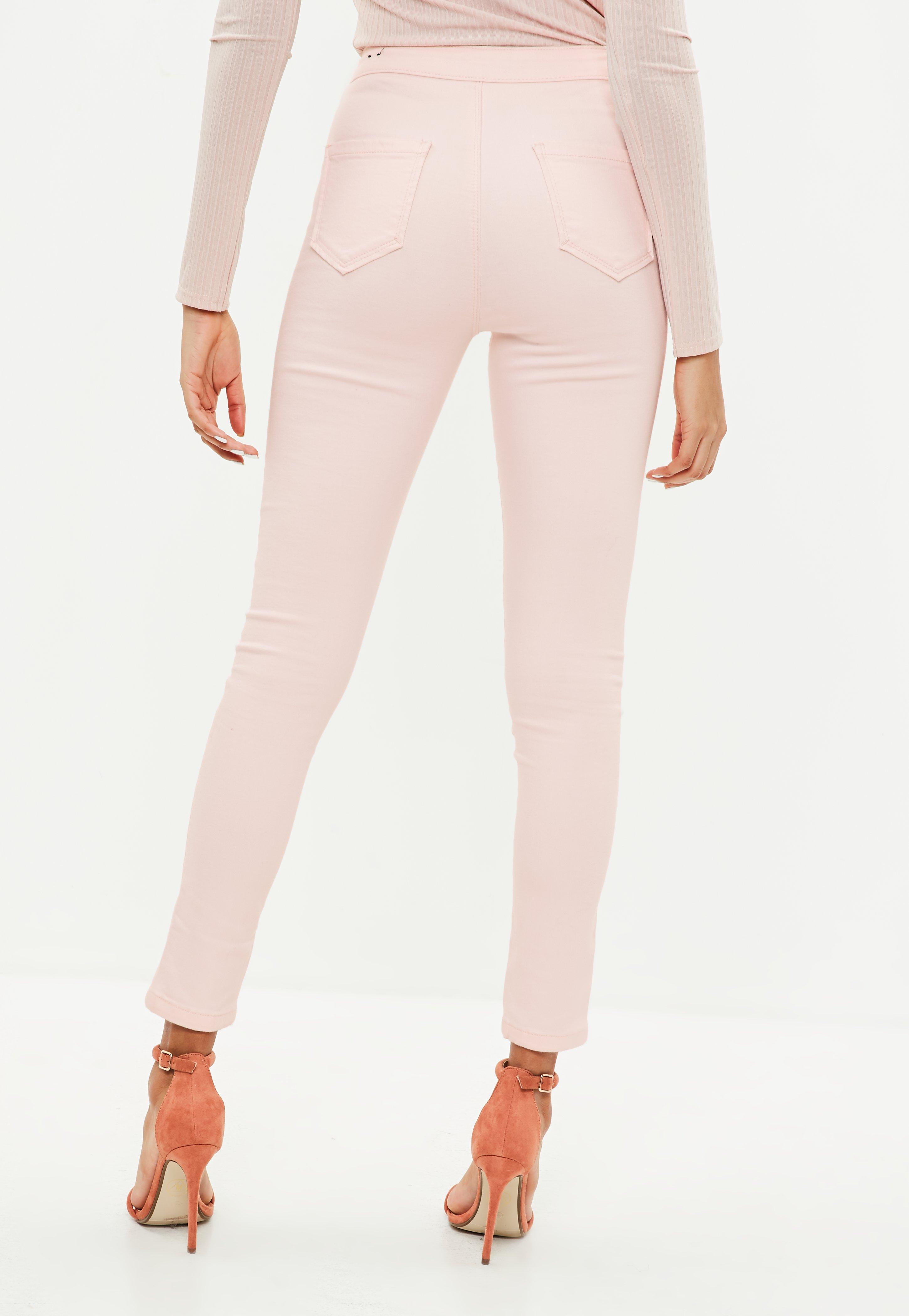 pink woman jeans