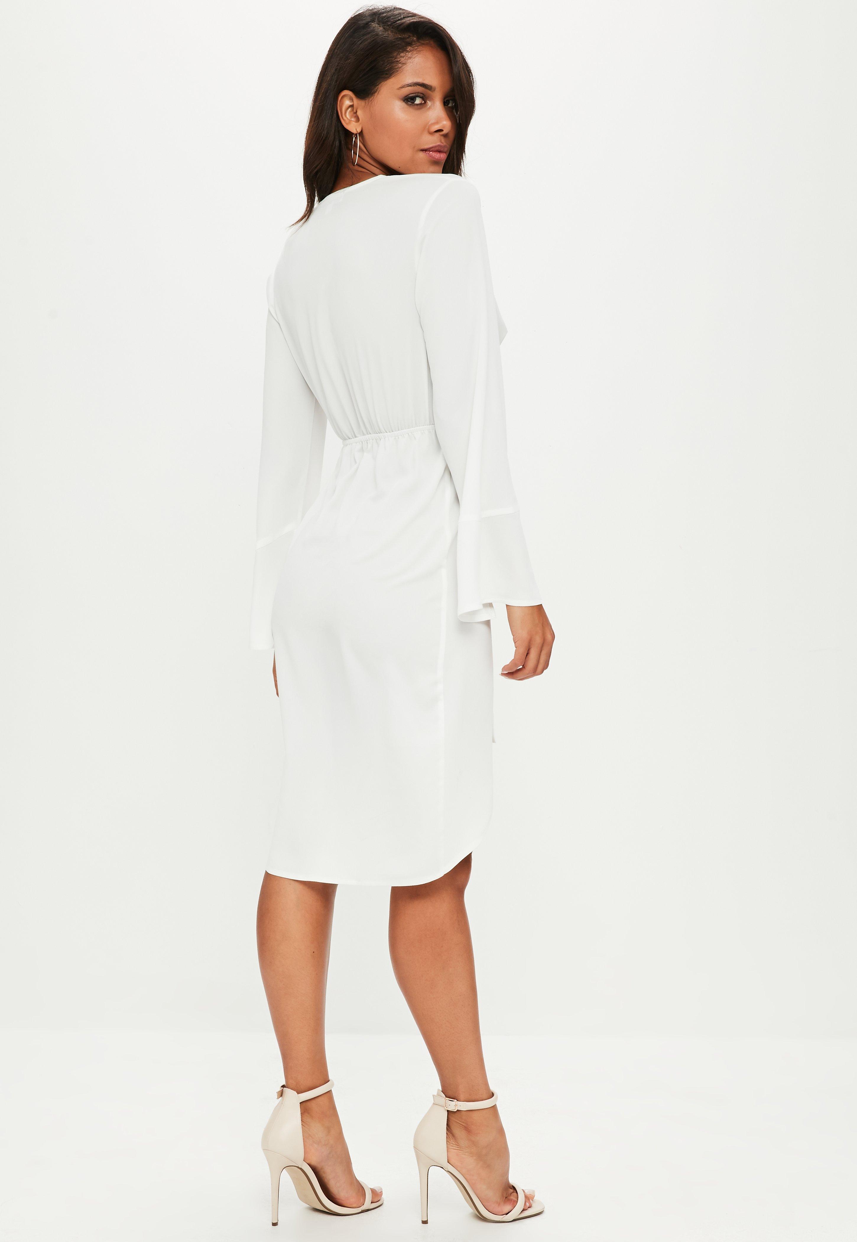 white satin shift dress