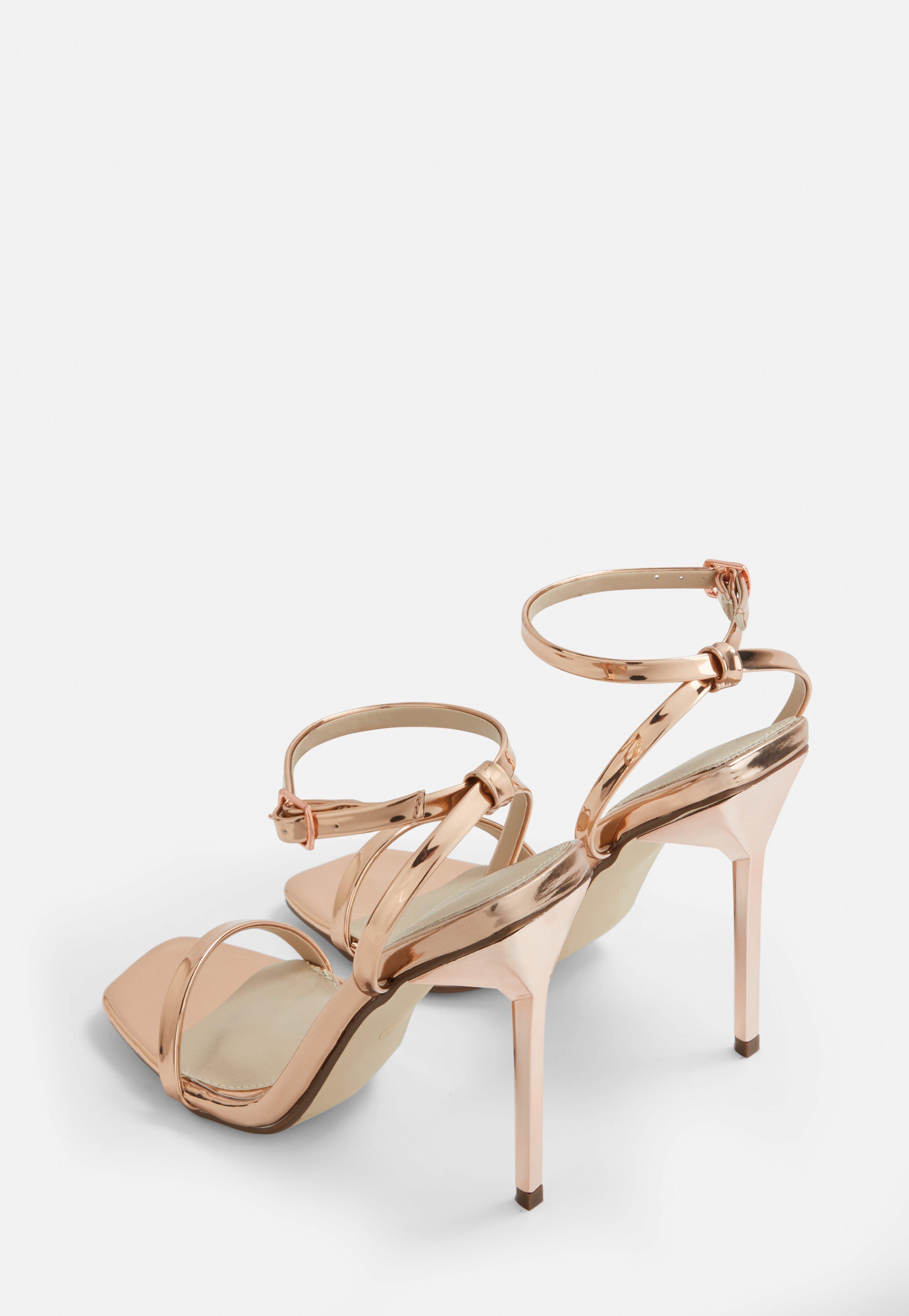 gold square toe heels
