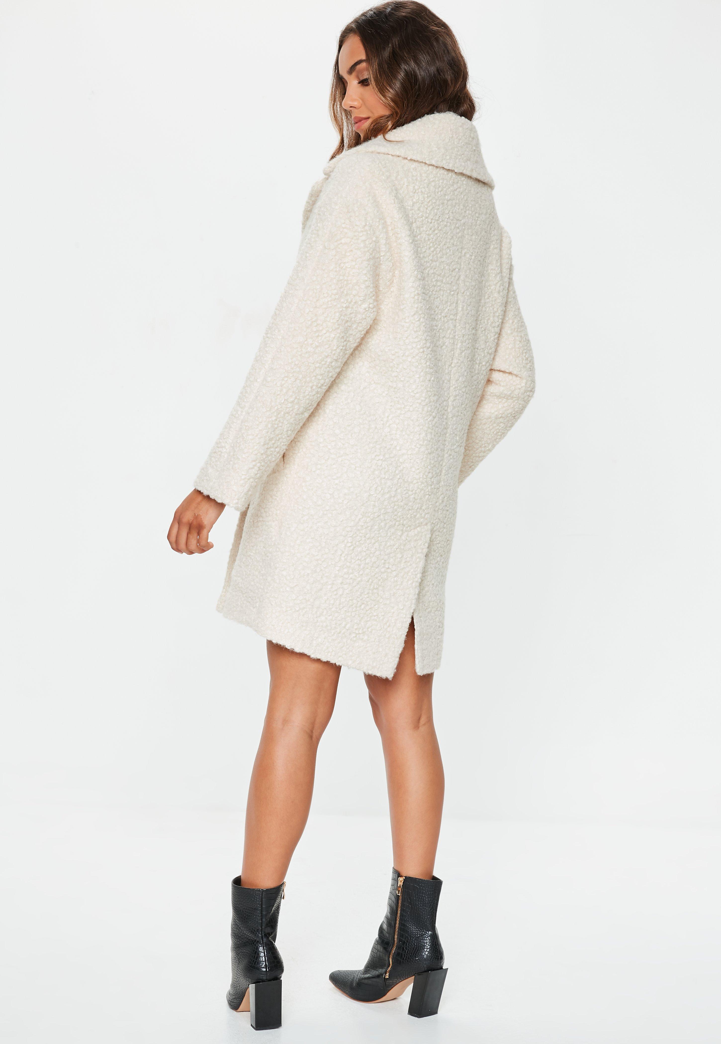 missguided boucle coat