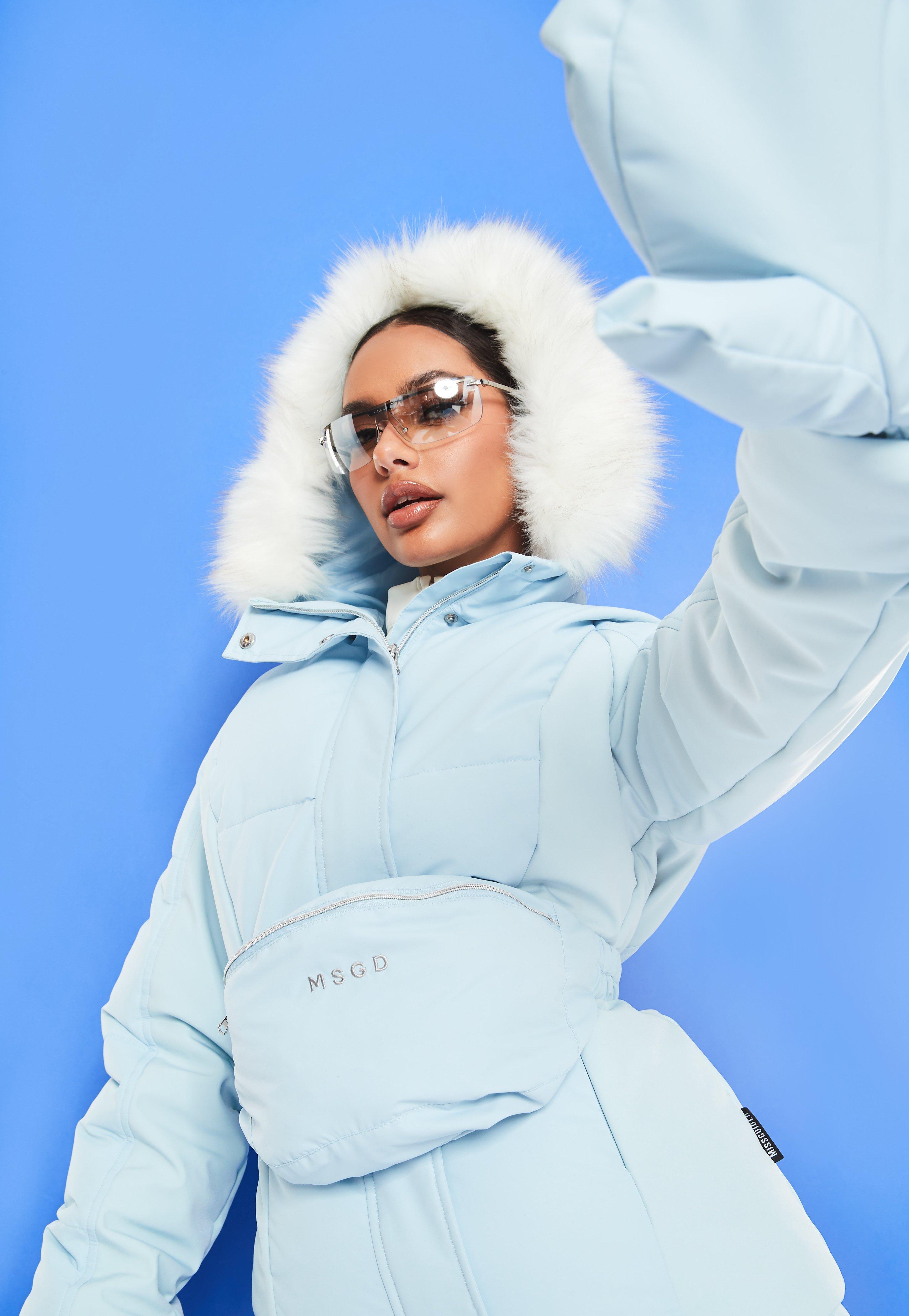 Missguided Ski Jacket With Matching Mittens And Fanny Pack, 60% OFF