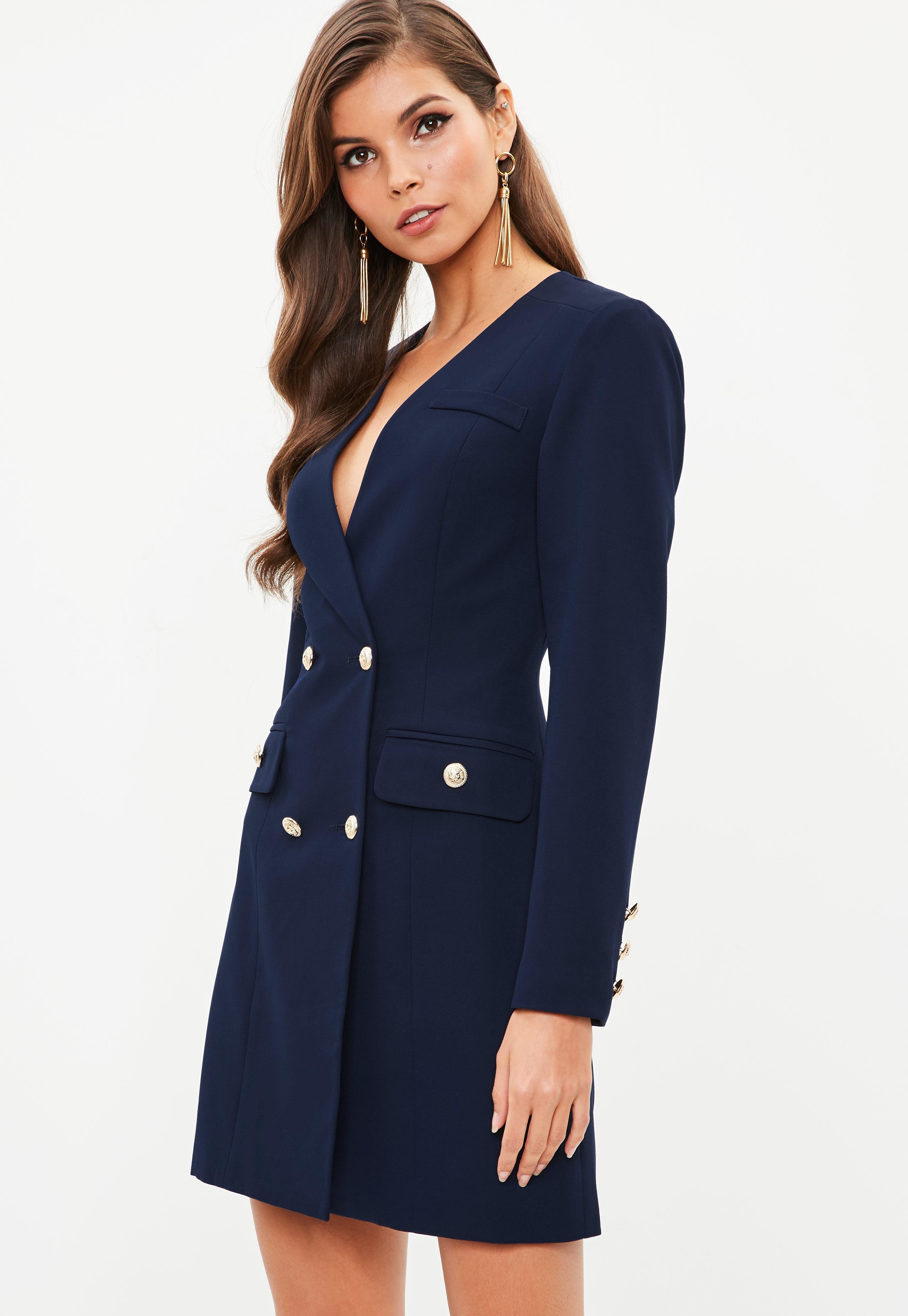 navy blazer dress