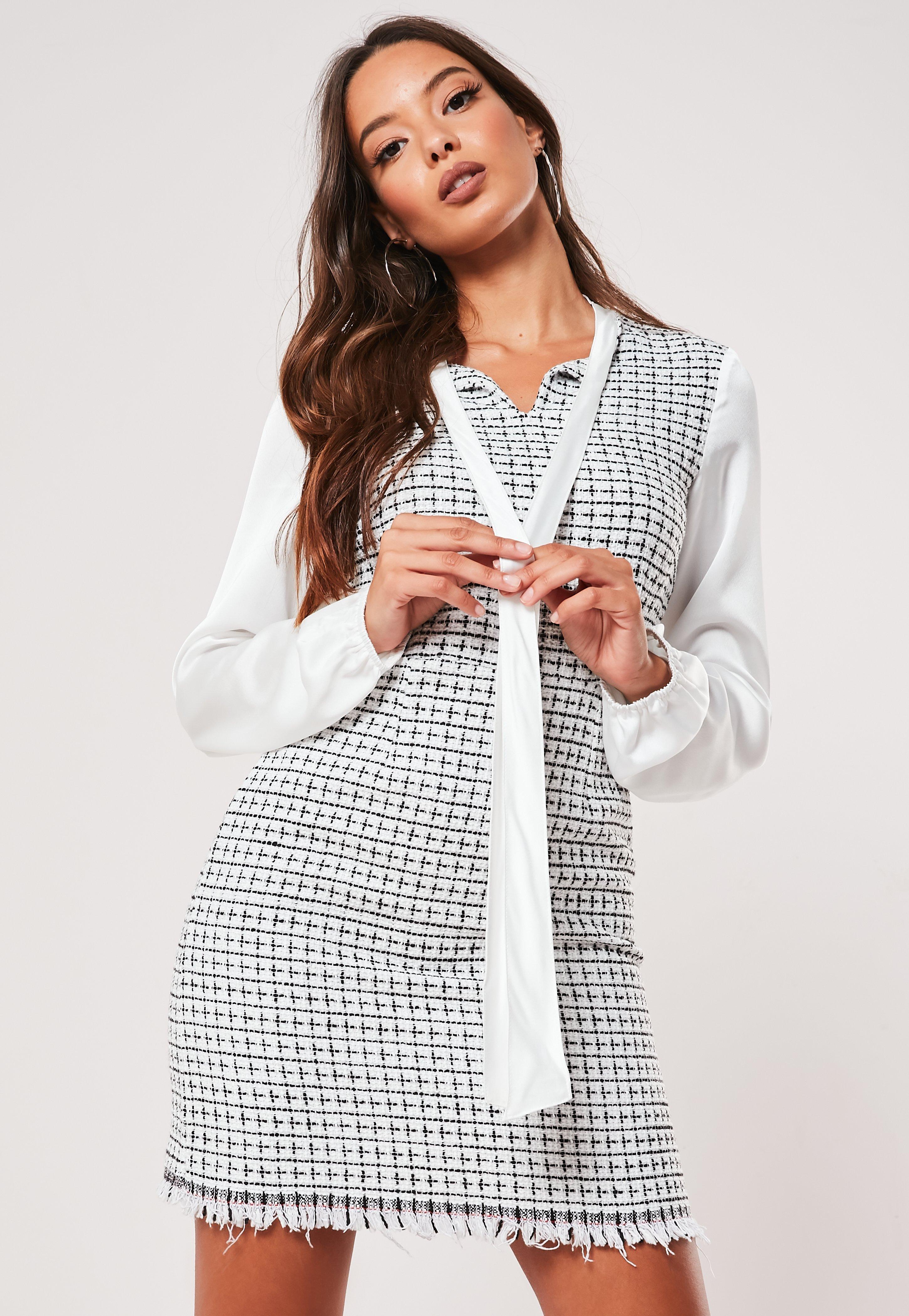 missguided tweed dress